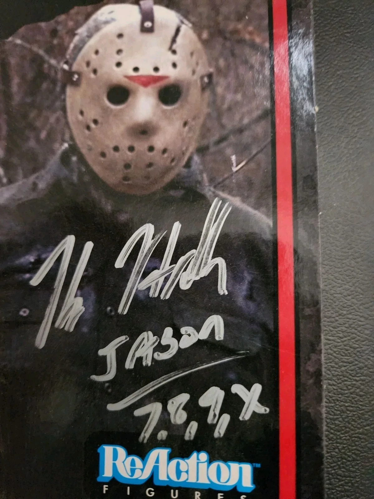 Friday the 13th Jason Voorhees Action Figure Autograph By Kane Hodder, image 2