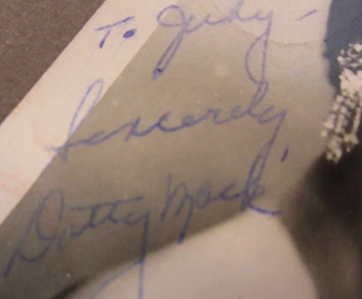 1954 DOTTY MACK autographed movie star actress glossy PHOTO postcard wb, изображение 2