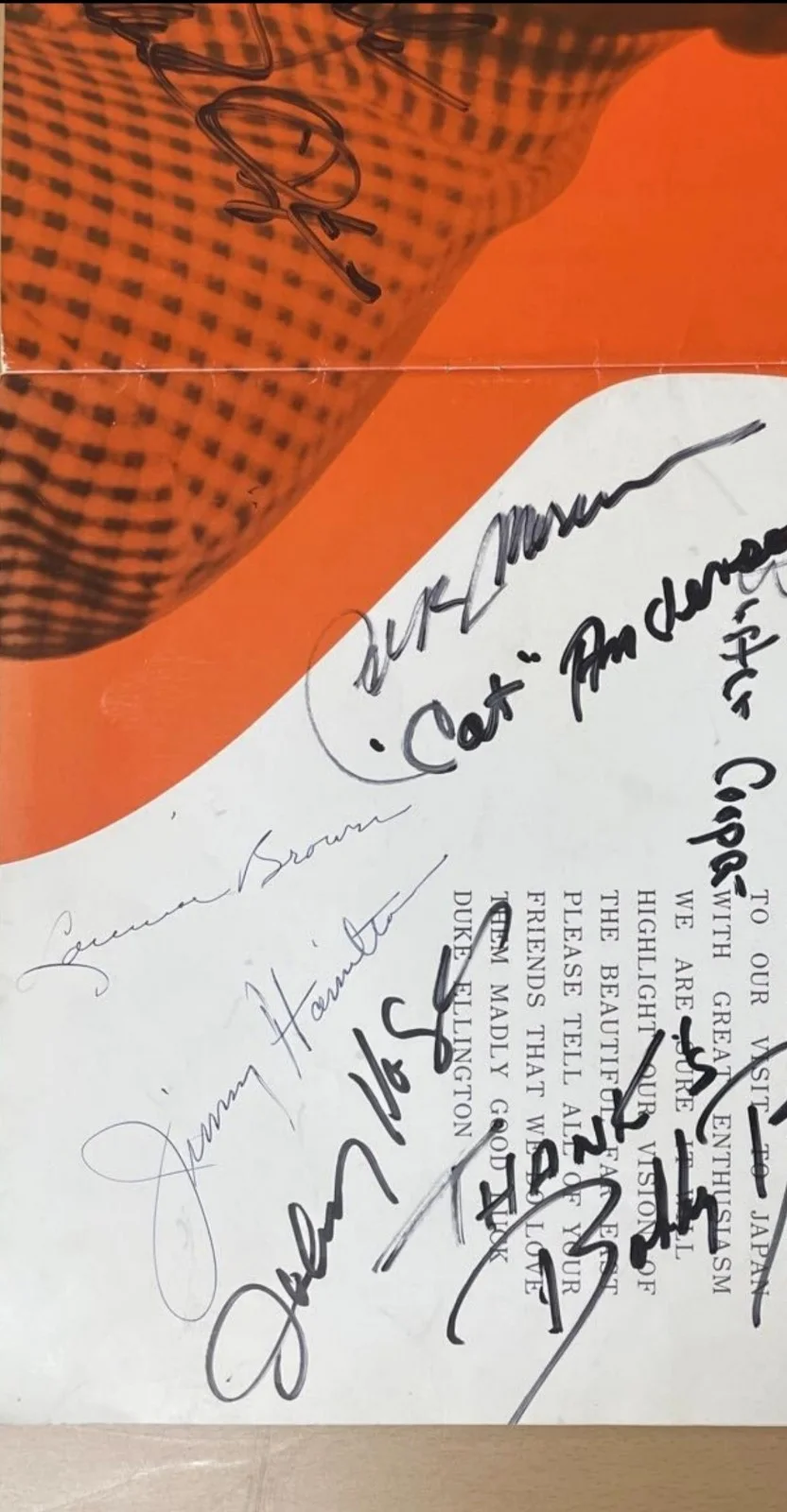 Billy Strayhorn Duke Ellington signed program 1964 Japan original jazz rare, image 5
