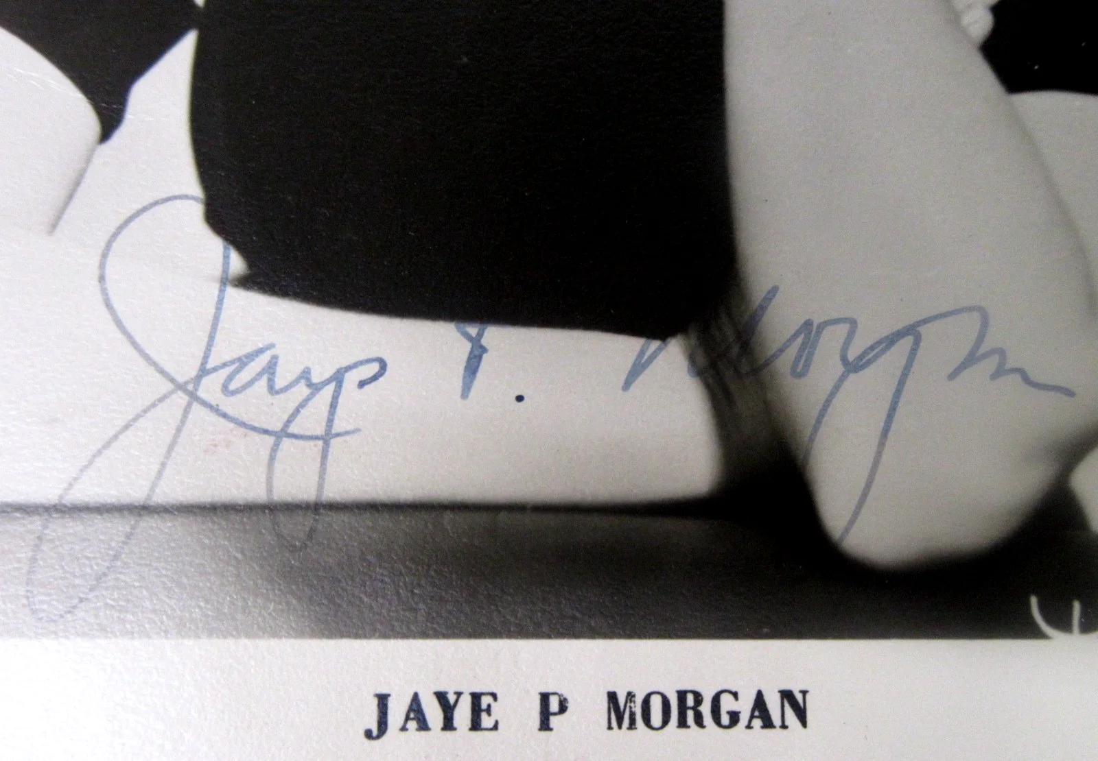 autographed 1955 JAYE P. MORGAN singer actress 5x7 fan photo B&W matte finish wb, изображение 2