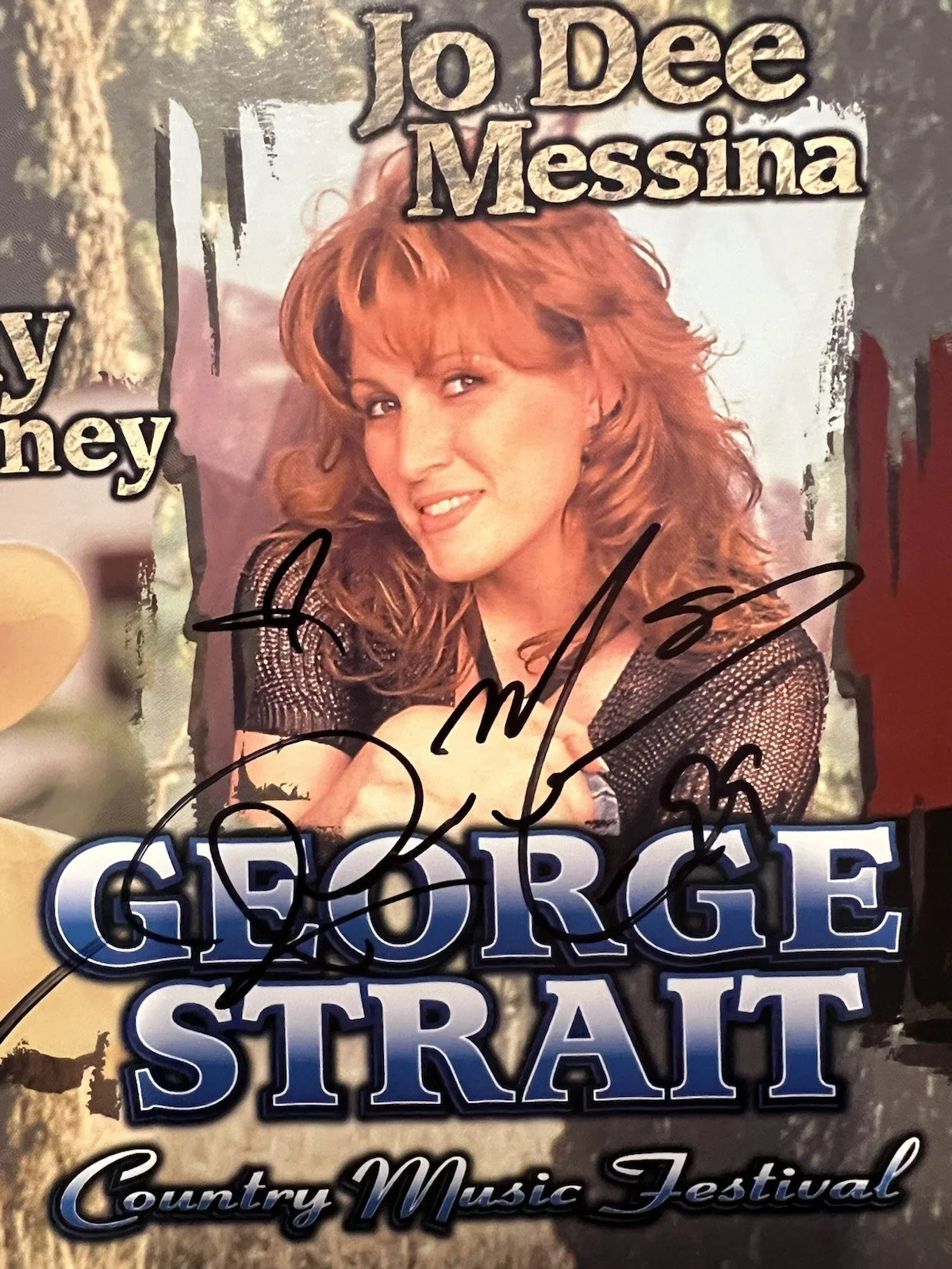 1998 Kenny Chesney Jo Dee Messina AUTOGRAPH 8x10 PSA Authentic George Strait, image 2