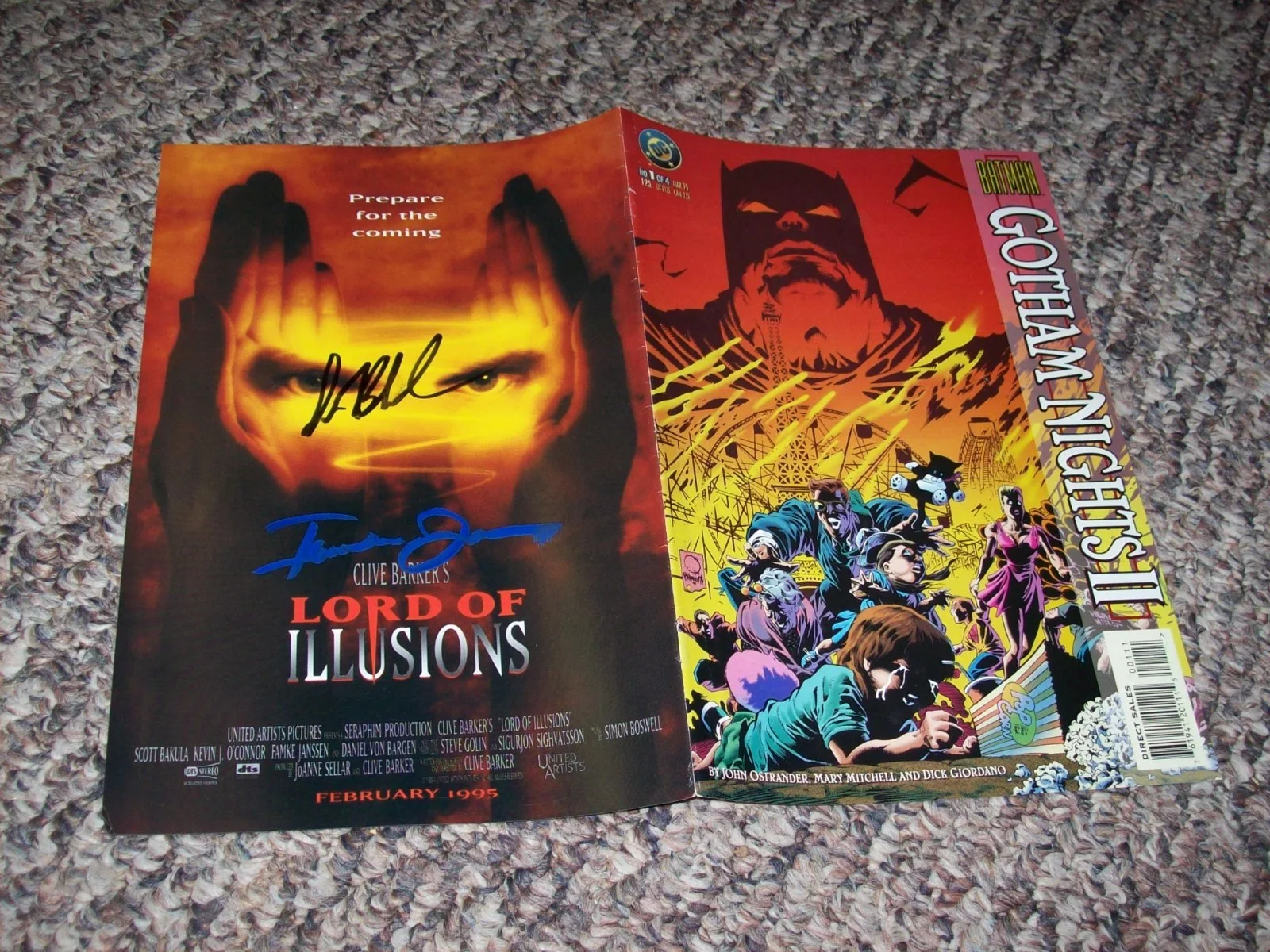 Famke Janssen & 1 Other Signed Autographed Lord Of Illusions Movie Photo Page, изображение 3