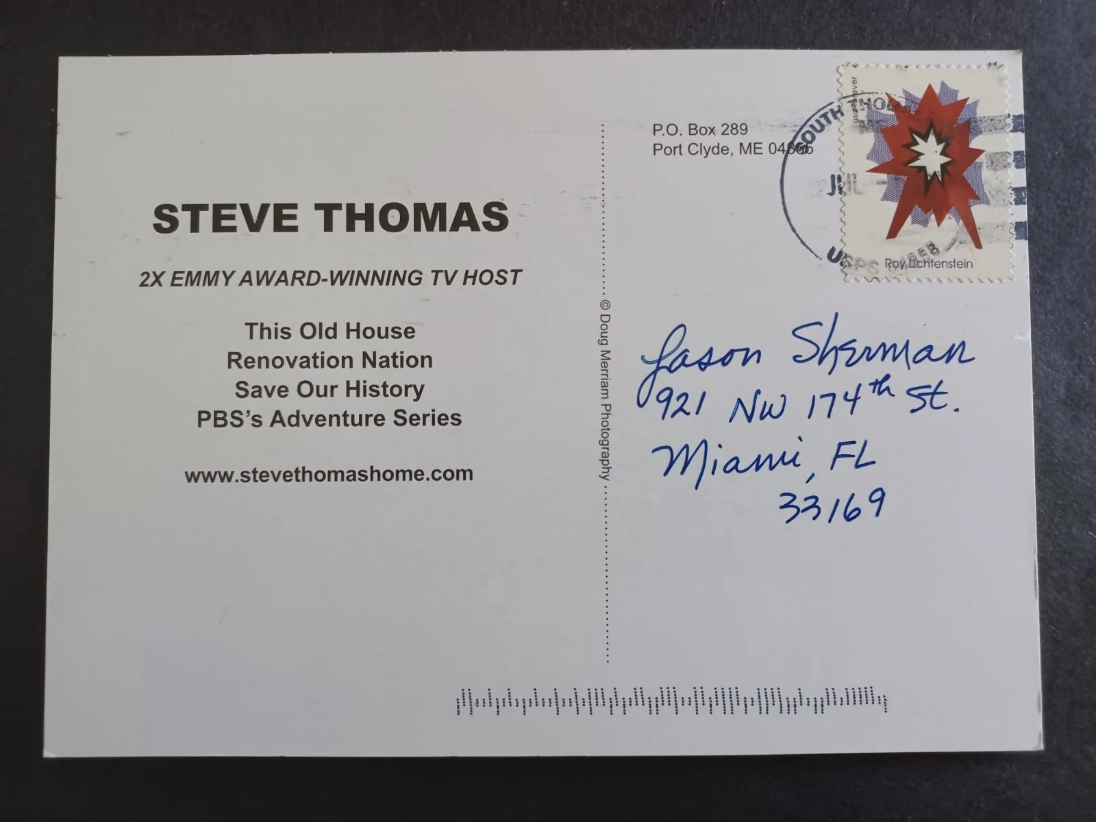 Steve Thomas Signed 5x7 Photo Postcard - This Old House, Renovation Nation, изображение 2