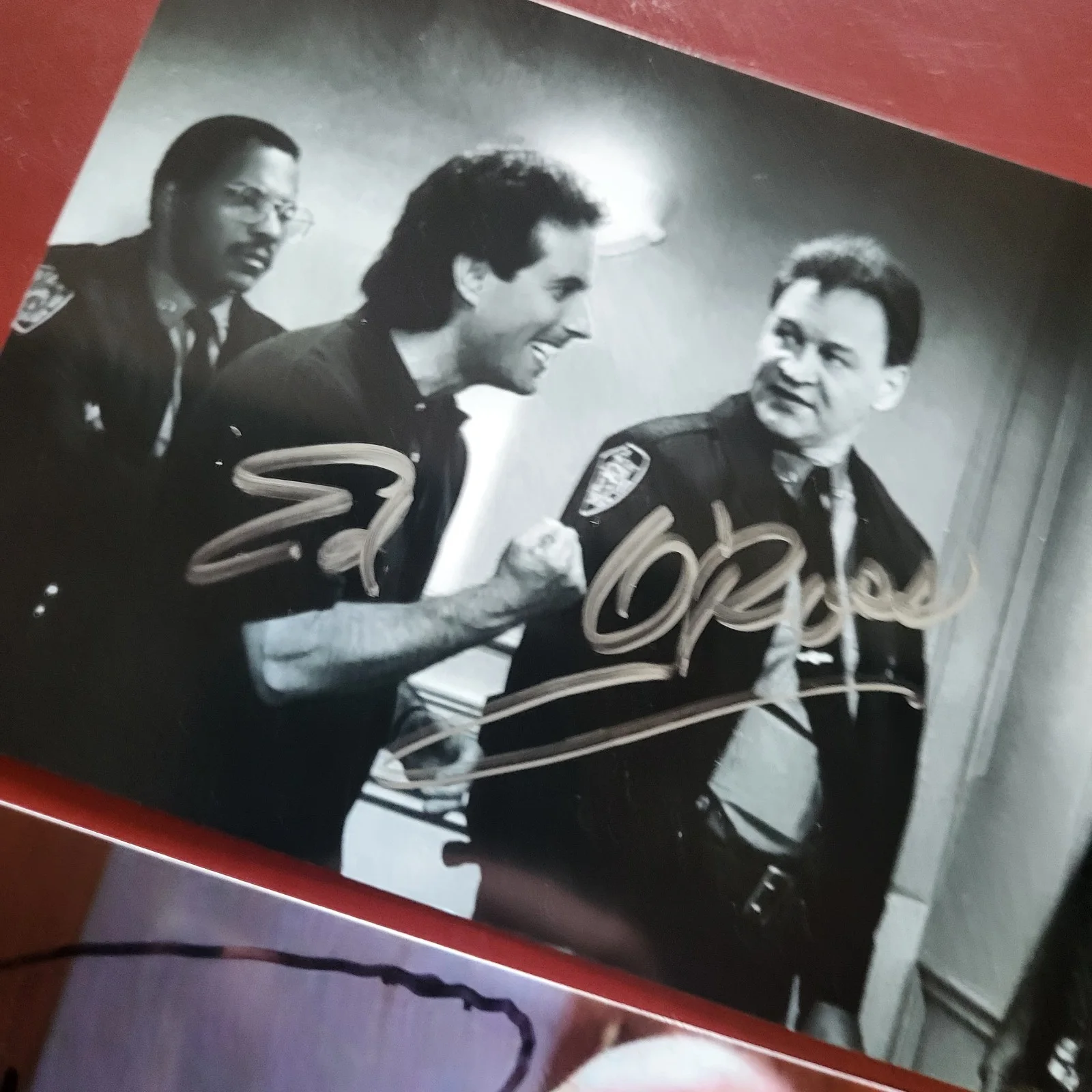 See Photos, Description — Seinfeld Autographs Signed 4x6 Photos Mark Metcalf Joel Polis Buck Showalter, image 2