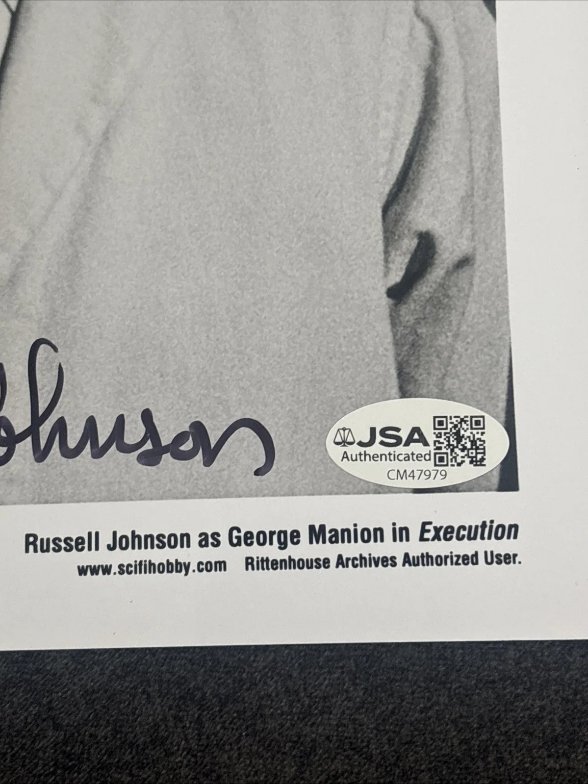 Russell Johnson — Russell Johnson JSA Certification Signed 8x10 Photo Twilight Zone Autograph, image 2