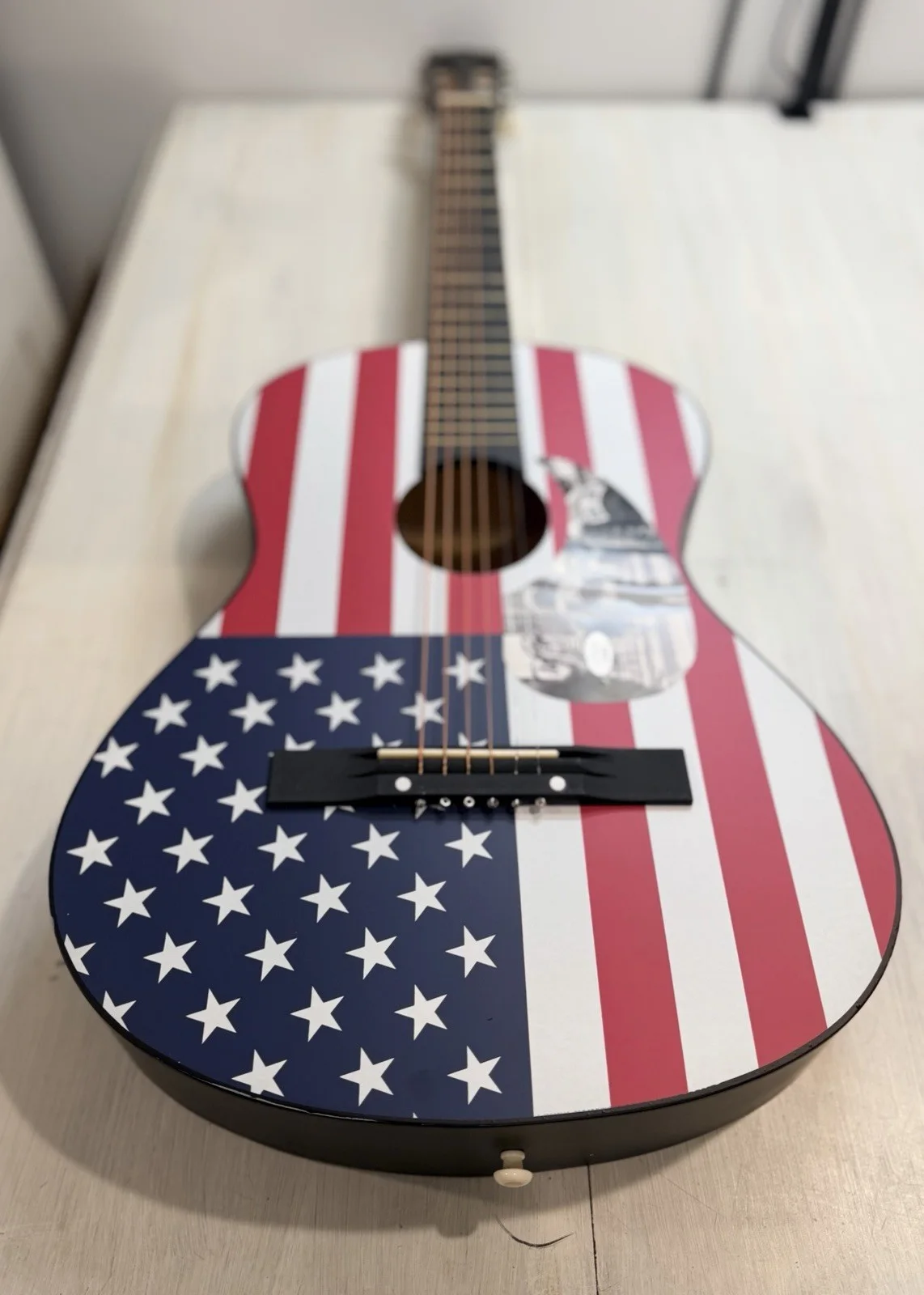 Jon Bon Jovi Signed 38” Acoustic Guitar - Patriotic USA - Autographed JSA COA, image 3