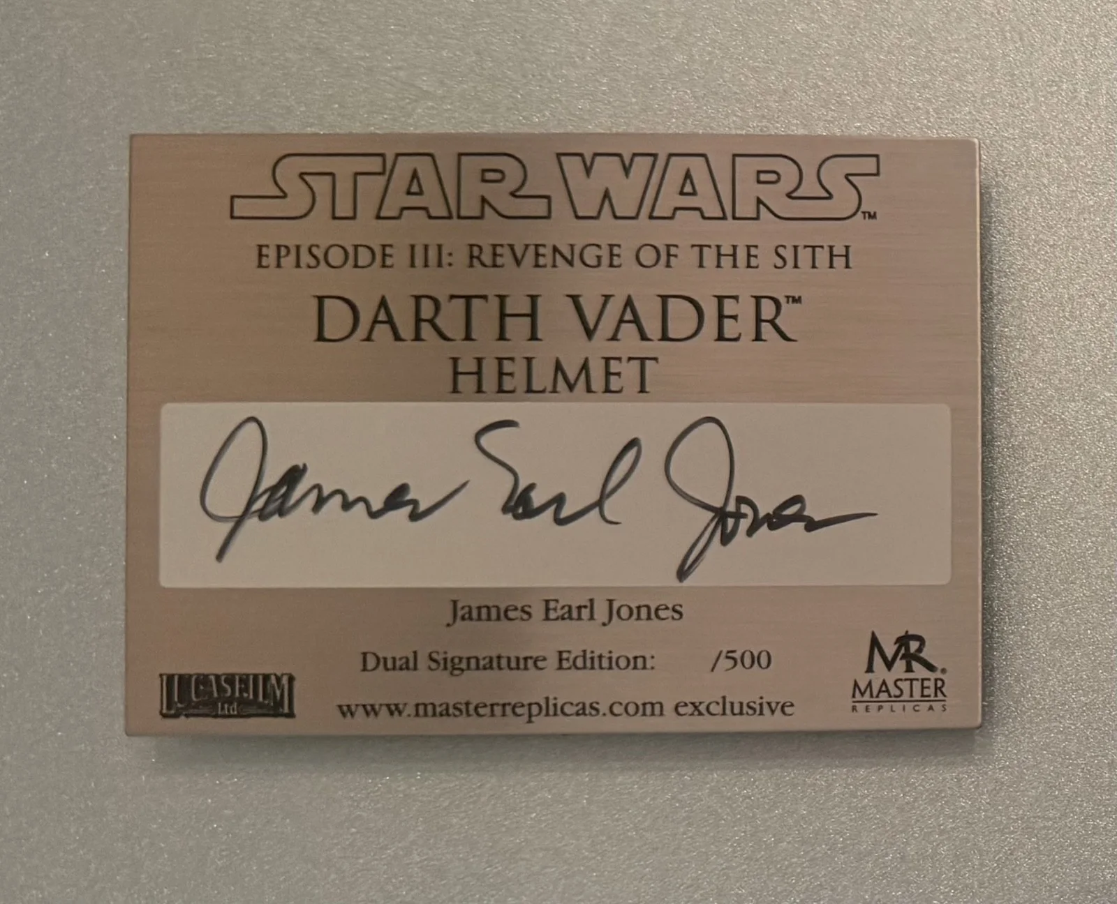 James Earl Jones, Hayden Christensen — Master Replicas Plaques Star Wars Signed James Earl Jones & Hayden Christensen, изображение 2