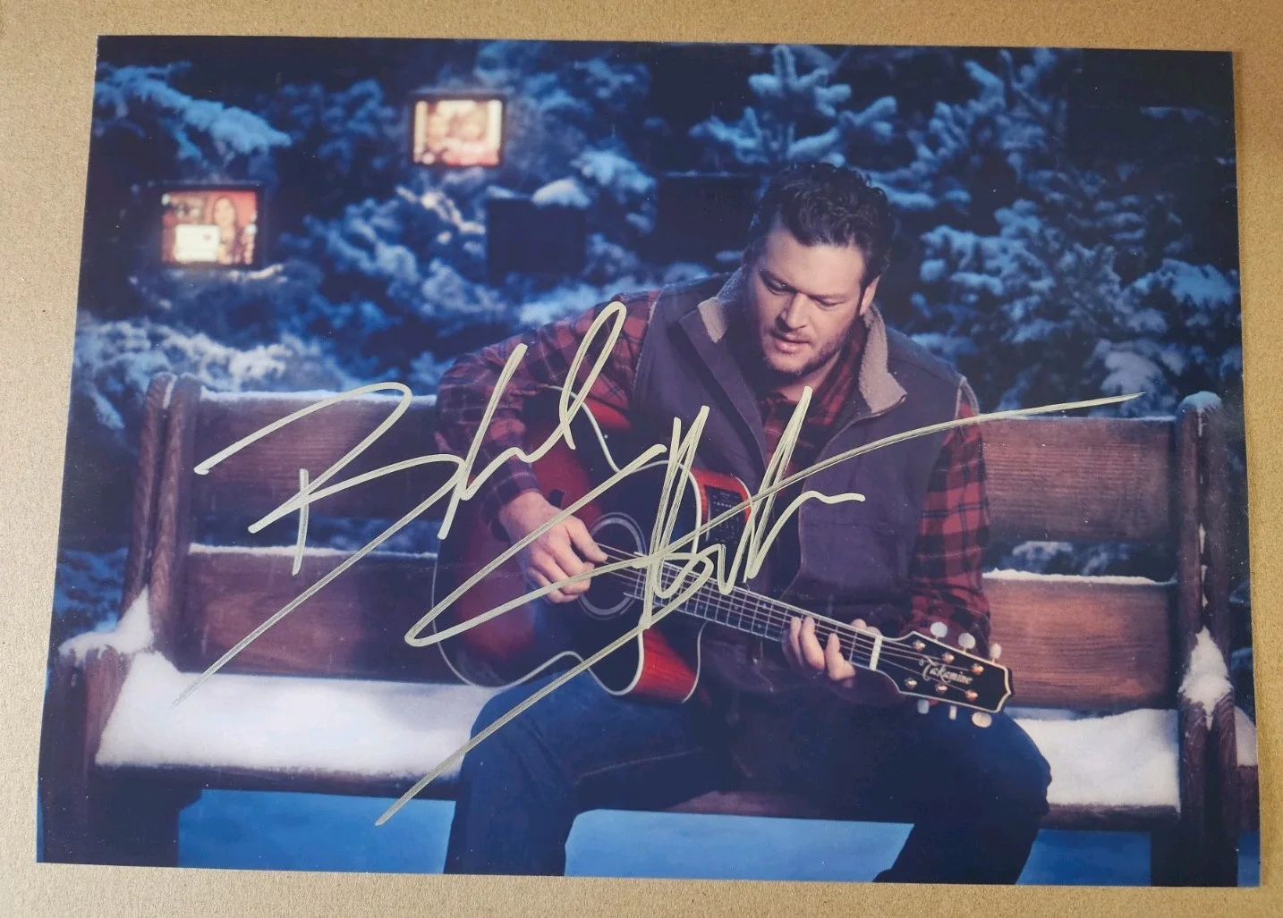 WITH COA ✔️ BLAKE SHELTON ORIGINAL AUTOGRAPH 🤠 12X8" VIBRANT COLOR PHOTO, image 5