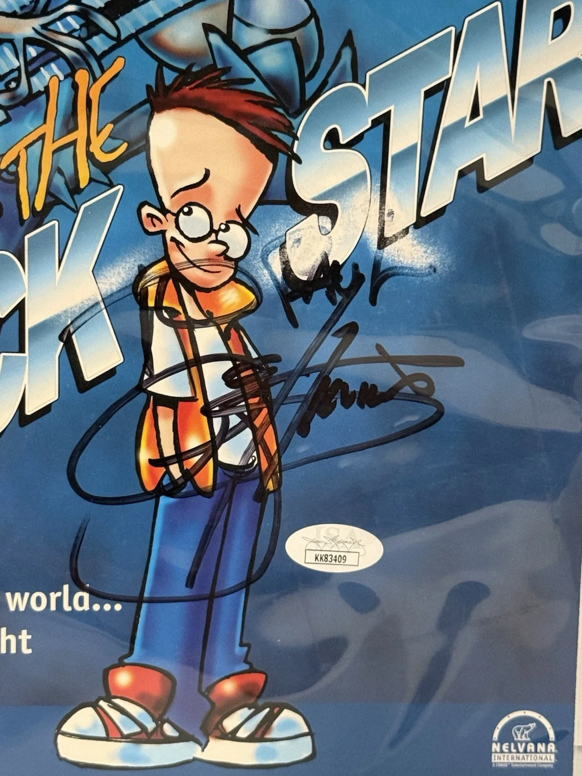 Gene Simmons Autographed 8 x 10 Cartoon Picture Photo JSA COA, image 2