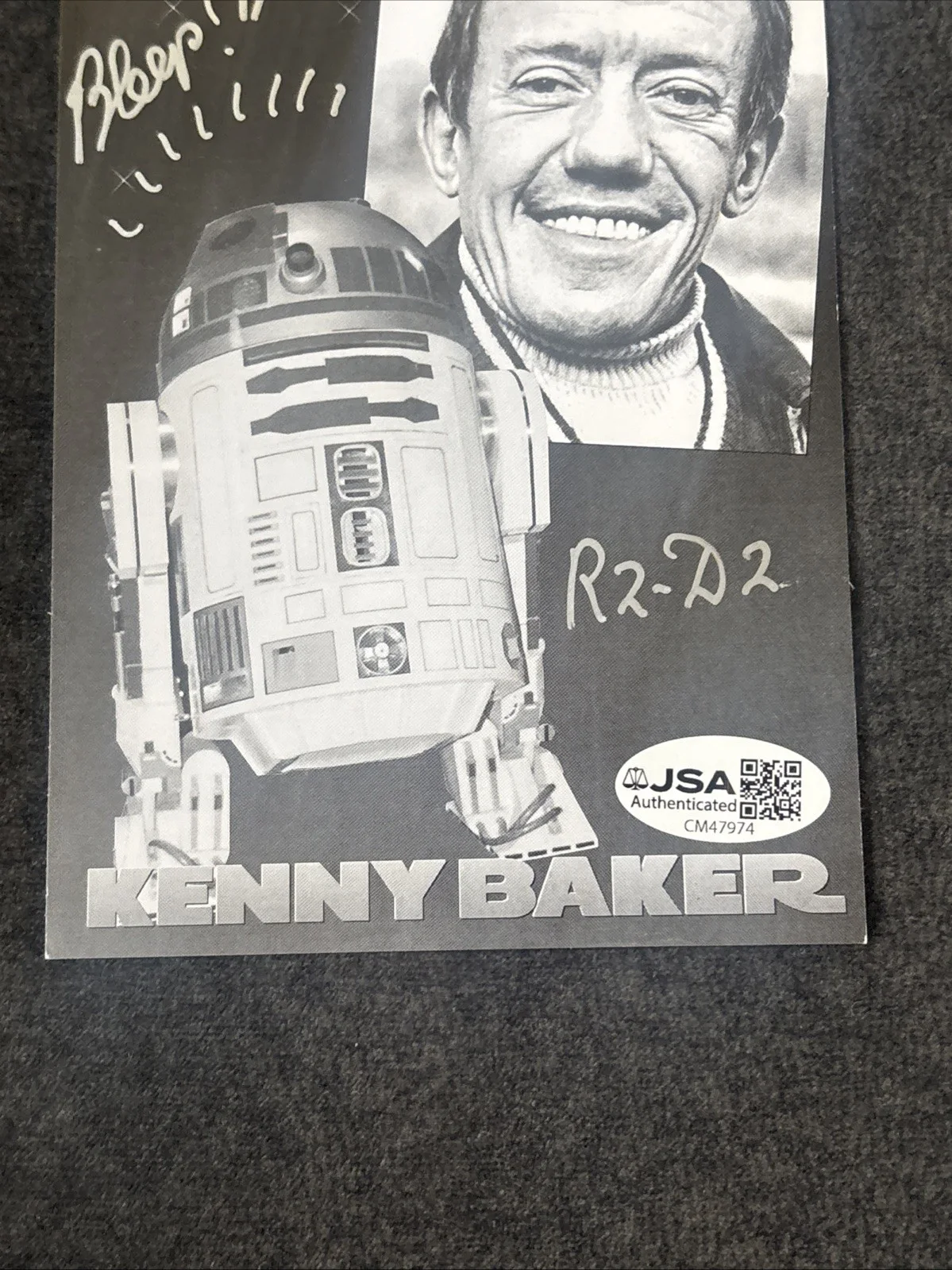 Kenny Baker Signed Photo JSA Star Wars R2-D2 AWESOME PIECE!, image 5