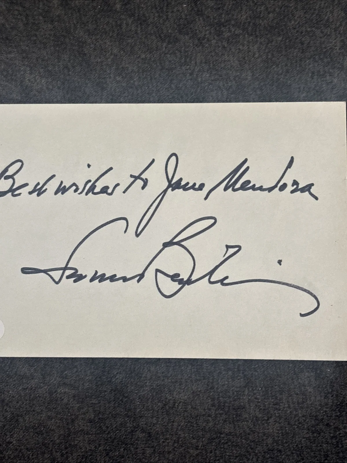 Leonard Bernstein — Composer Conductor LEONARD BERNSTEIN Signed 3x5 Index Card JSA💎COA, image 2