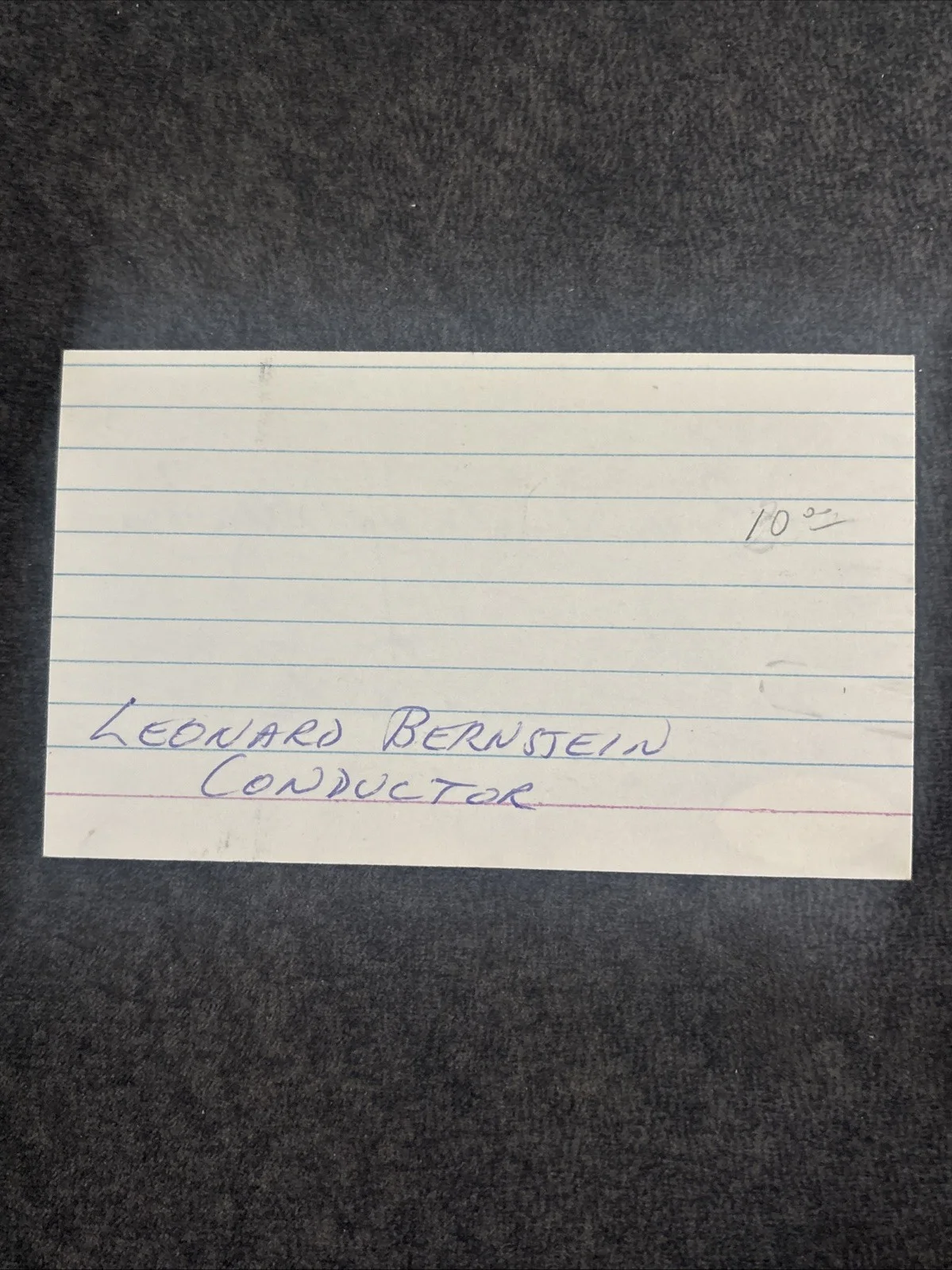 Leonard Bernstein — Composer Conductor LEONARD BERNSTEIN Signed 3x5 Index Card JSA💎COA, image 5