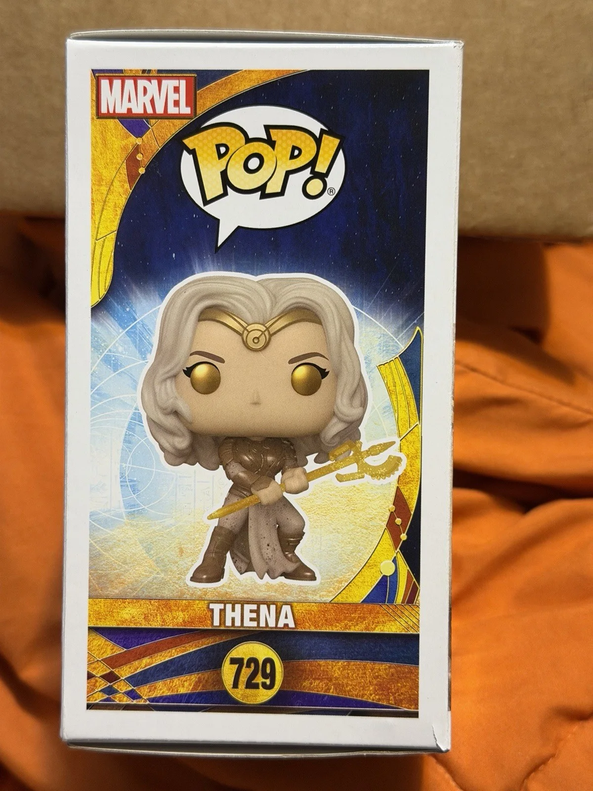 ANGELINA JOLIE — Angelina Jolie Eternals Signed Thena #729 Funko Pop MARVEL COMICS BECKETT COA, image 3