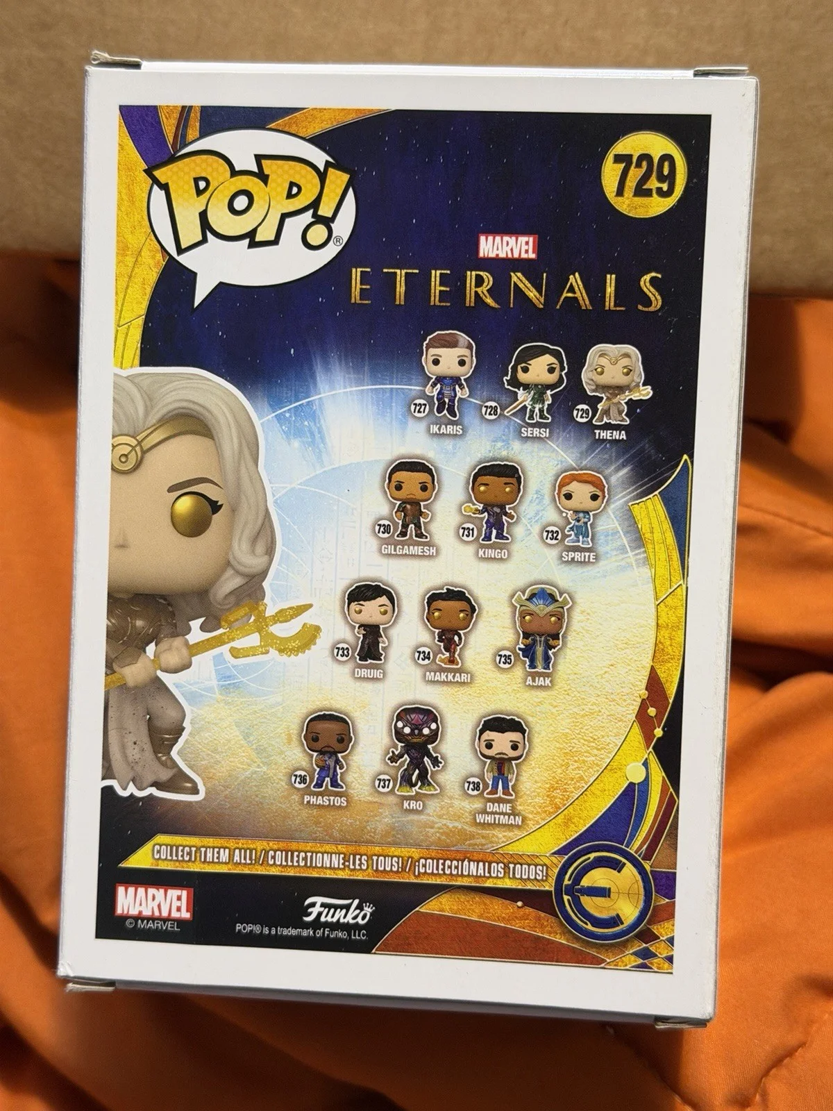 ANGELINA JOLIE — Angelina Jolie Eternals Signed Thena #729 Funko Pop MARVEL COMICS BECKETT COA, image 4