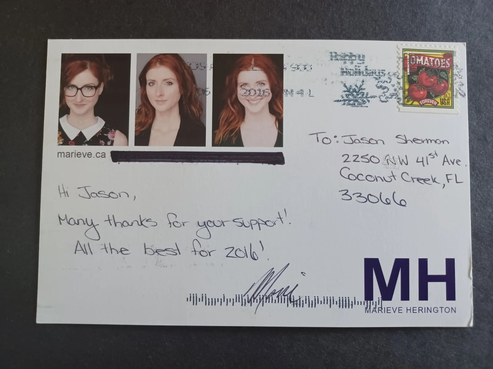 Marieve Herington Signed 4x6 Photo Postcard - How I Met Your Mother, Anime, изображение 2