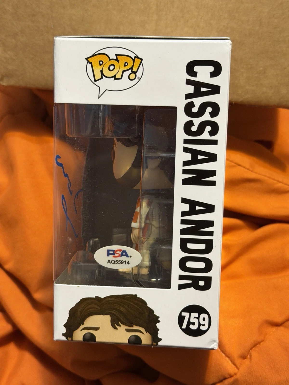 DIEGO LUNA — Diego Luna Autographed Signed Funko Pop #759 Cassian Andor Star Wars PSA COA, изображение 2