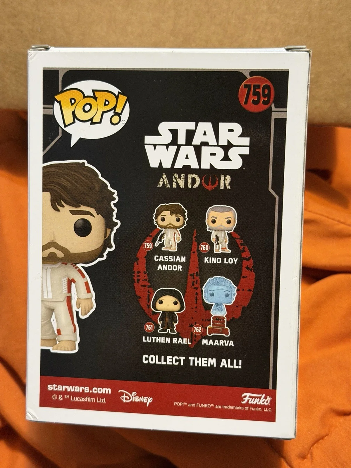 DIEGO LUNA — Diego Luna Autographed Signed Funko Pop #759 Cassian Andor Star Wars PSA COA, изображение 3