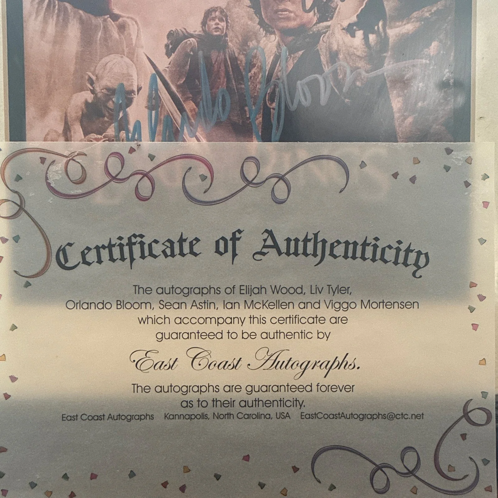 Elijah Wood, Liv Tyler, Orlando Bloom, Sean Astin, Ian McKellen — LOTR Return of the King Signed Photo Elijah Wood Ian McKellen Orlando Bloom +, изображение 2