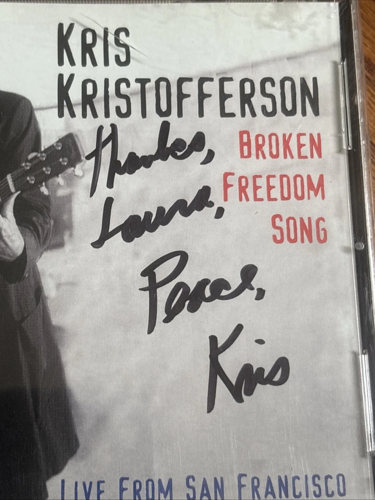 Kris Kristoffer Autographed Signed Inscribed Cd Broken Freedom Song, image 2