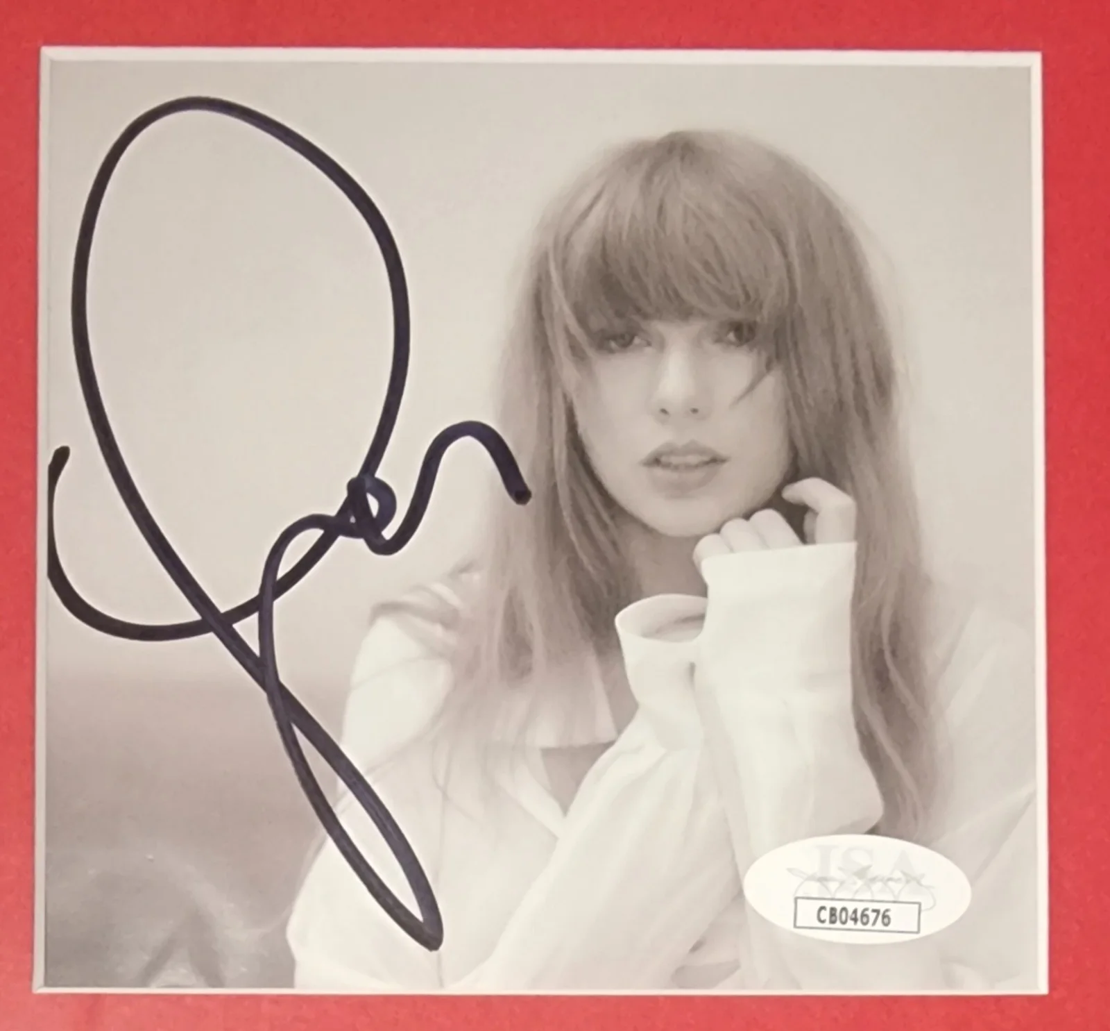 Taylor Swift Signed, Framed, and Matted CD Insert with JSA Certification, image 2