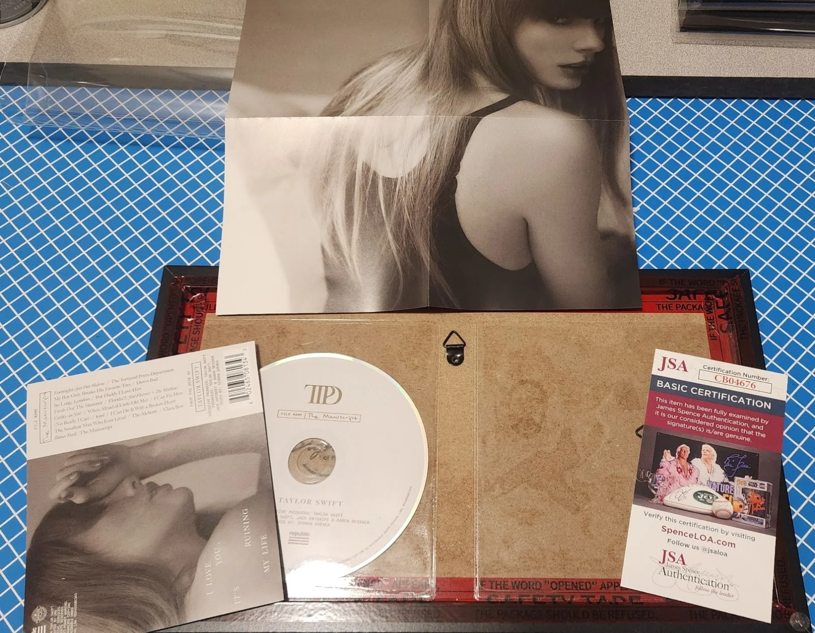 Taylor Swift Signed, Framed, and Matted CD Insert with JSA Certification, image 3