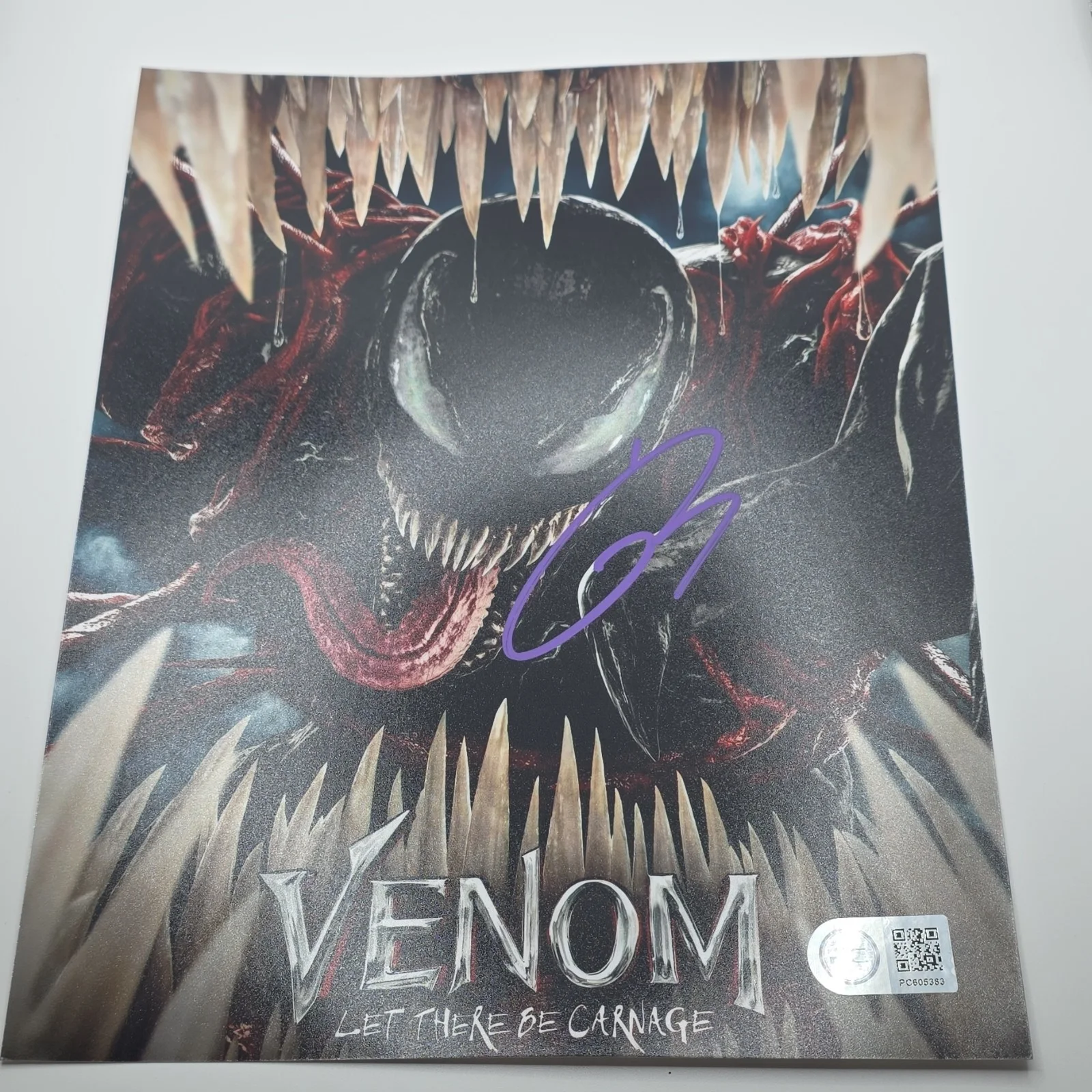 Tom Hardy Venom Let There Be Carnage Signed Promo Photo COA Pros Authentication, image 4