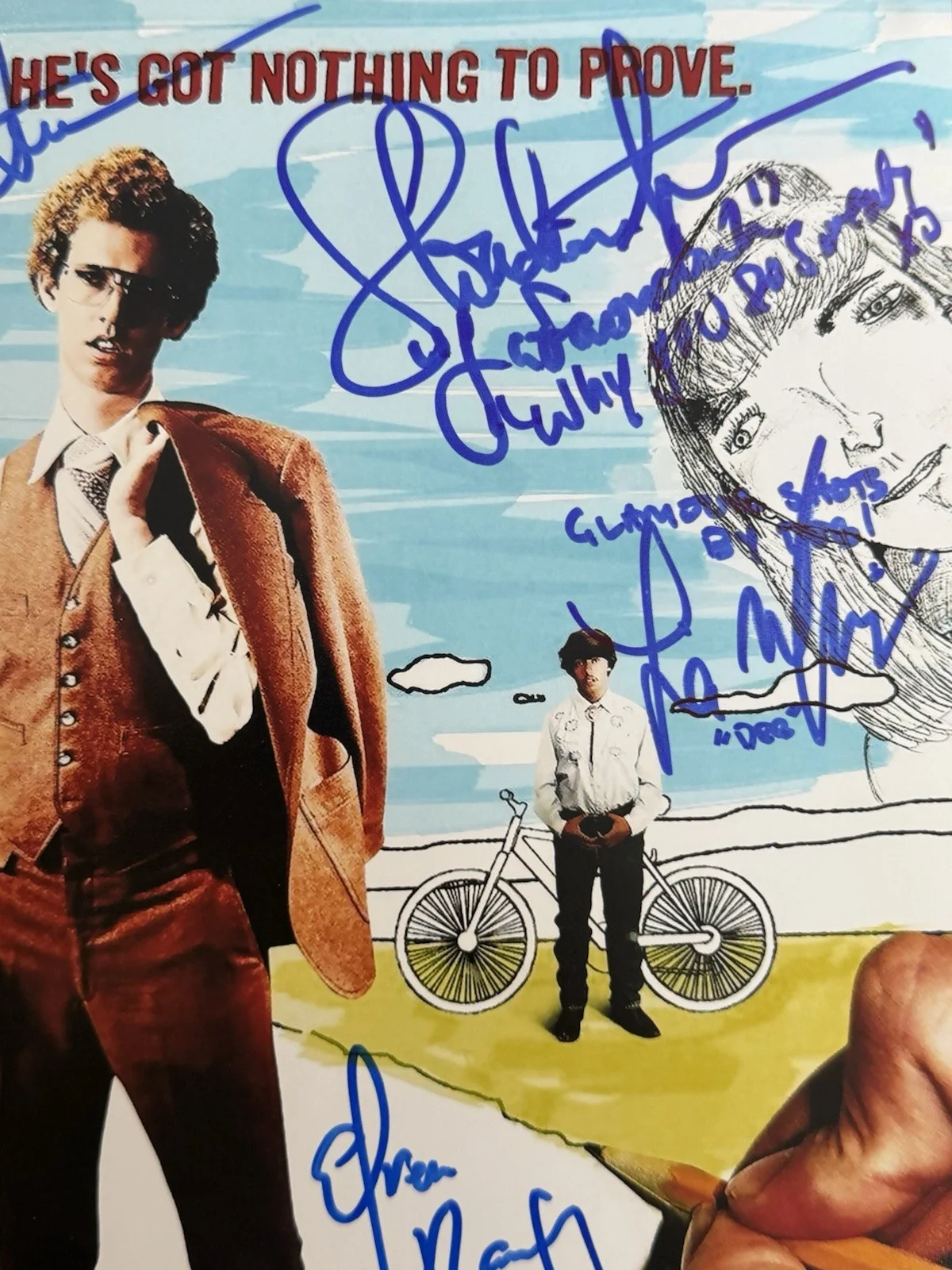 Jon Heder, Shondrella Avery — Napoleon dynamite 11x17 poster signed by 6 cast JSA.W/Character Names HEDER +5, image 3