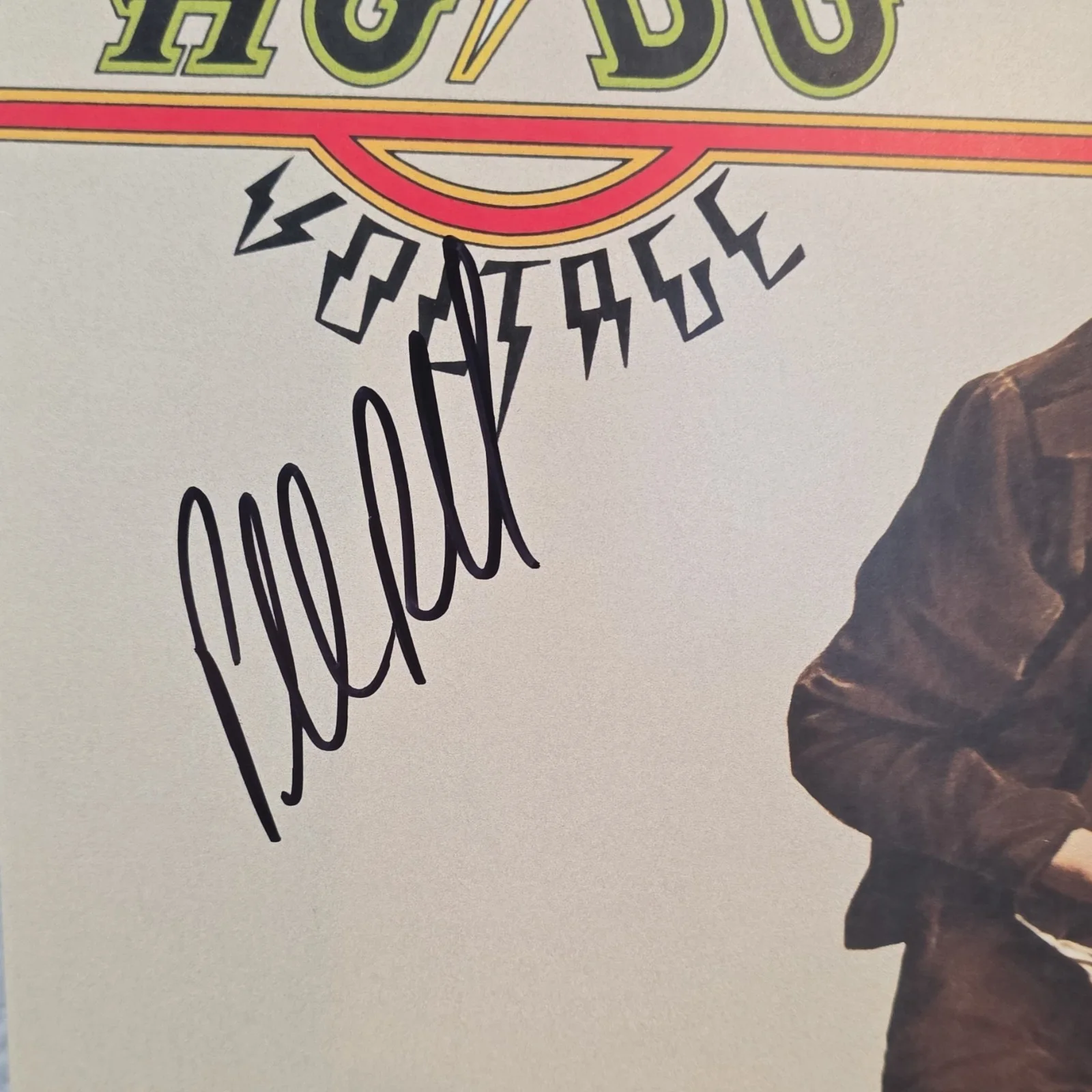 AC/DC High Voltage Autographed Vinyl Record Cover Authentication Pros, image 2
