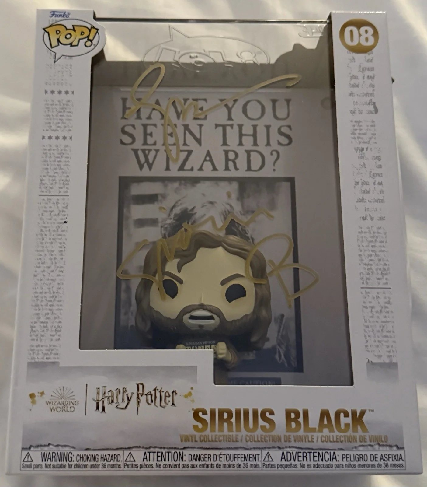 Gary Oldman SIGNED Sirius Black Funko Pop #08 Harry Potter Autograph Brand New, image 2