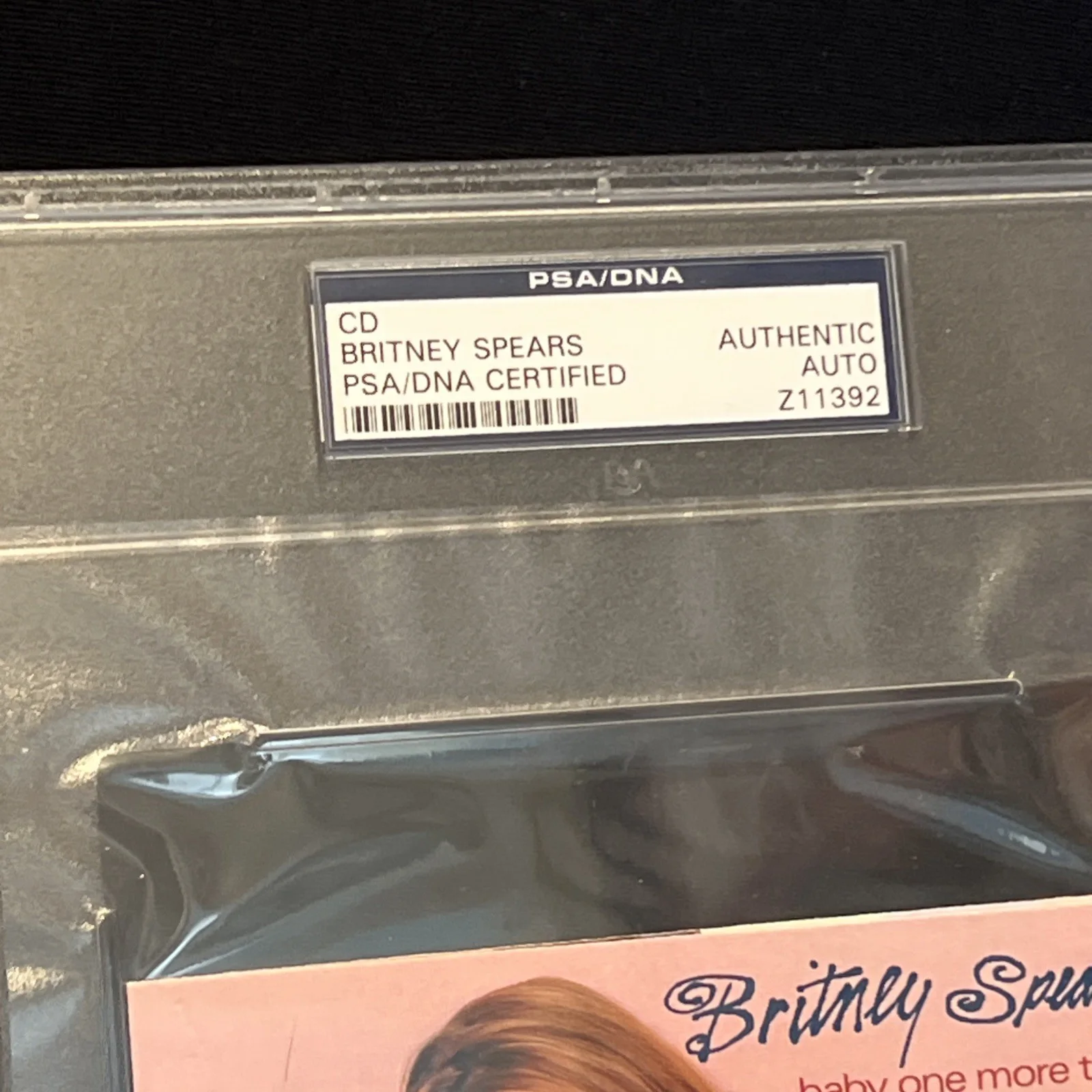 Britney Spears — Britney Spears SIGNED BABY ONE MORE TIME CD PSA/DNA SLABBED AUTOGRAPHED SINGER, изображение 3