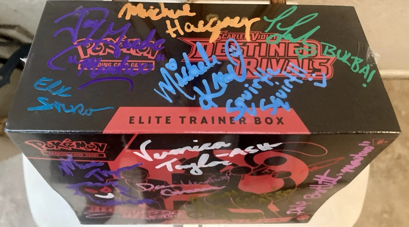RARE Signed 12x Pokémon Scarlet & Violet Elite Trainer Box Jason Paige And More!, изображение 2