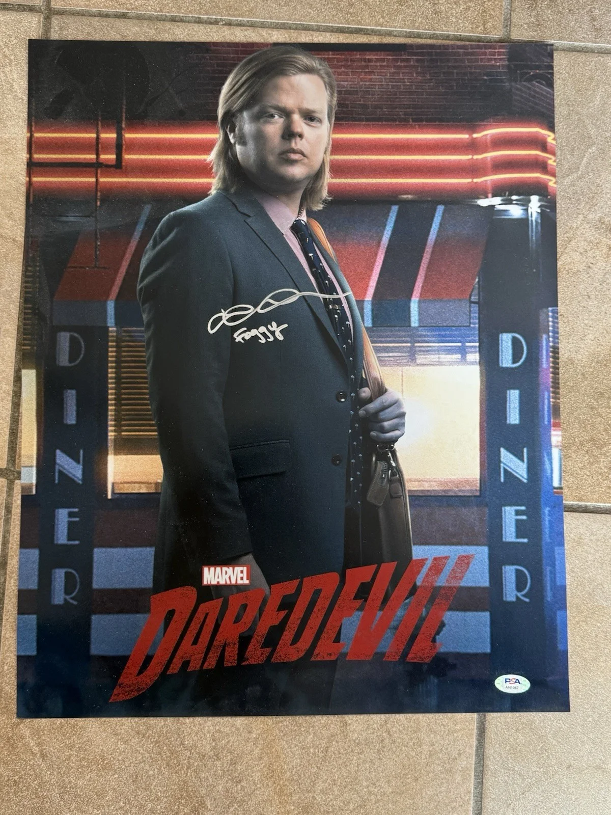 Elden Henson — Daredevil elden henson autograph 16x20 Inscription Foggy PSA