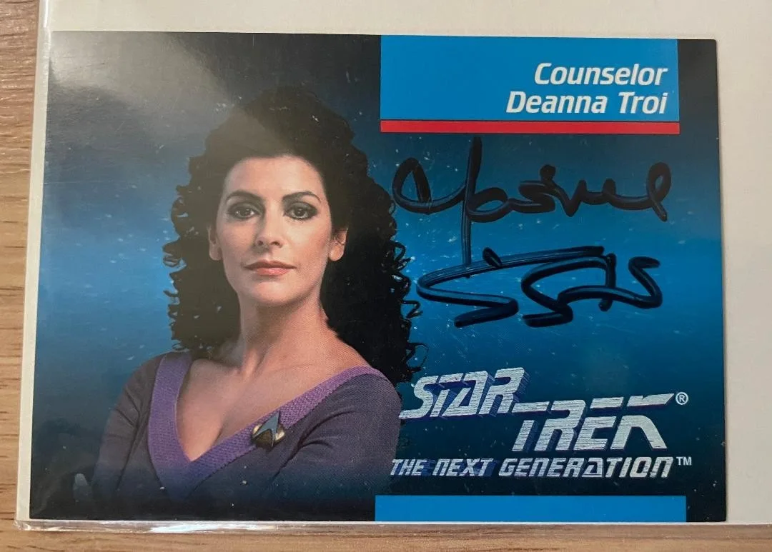 Marina Sirtis — 1992 Impel Marina Sirtis Signed Star Trek The Next Generation #9 Trading Card