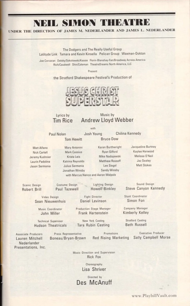 Cast — Jesus Christ Superstar Signed Autographed Cast Playbill, image 2