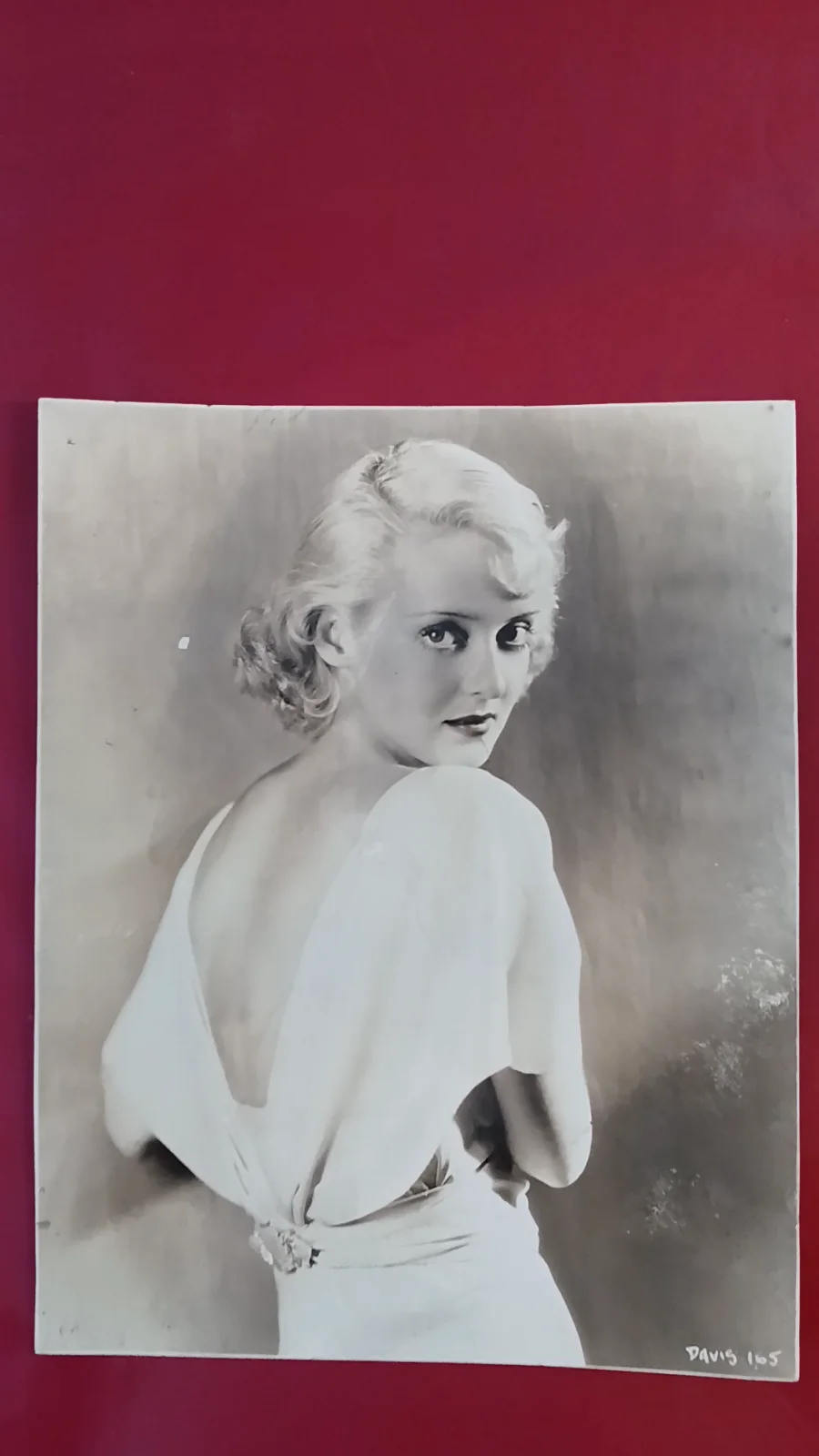 BETTE DAVIS - ORIGINAL VINTAGE PUBLICITY PORTRAIT - 7.25" x 9.5" - 1932, изображение 2