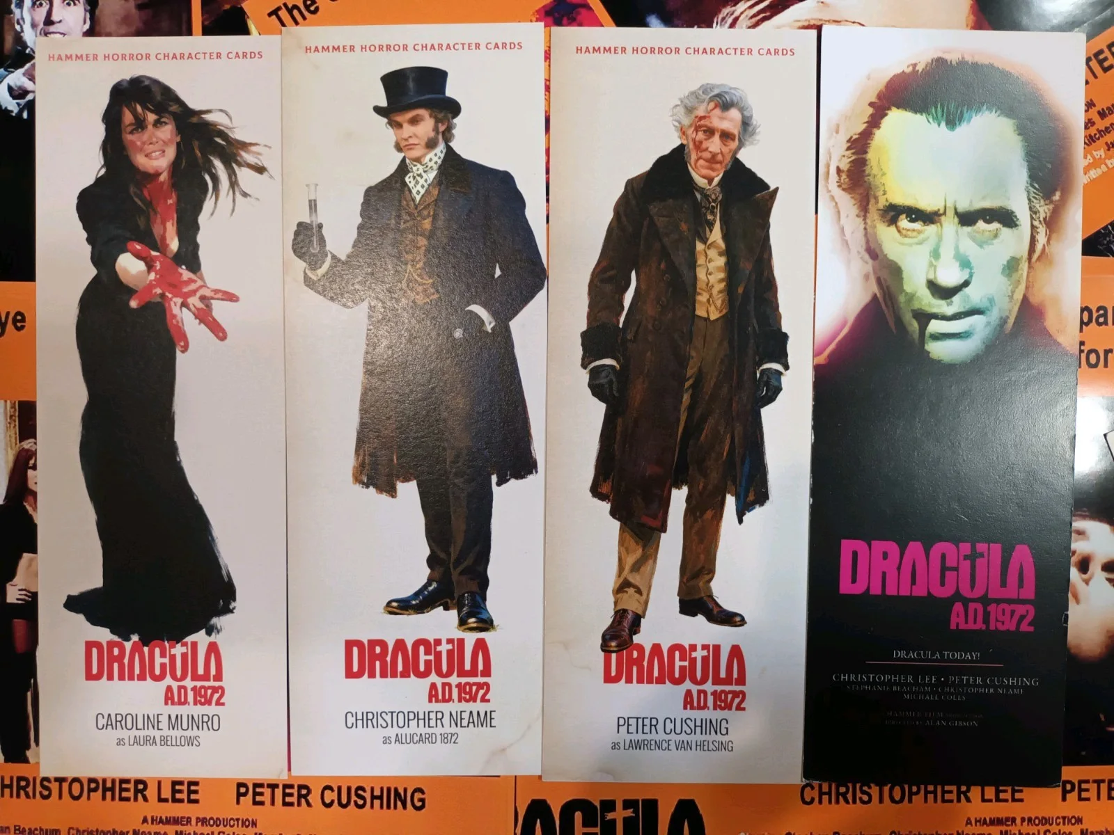 Dracula 1972AD (HammerHorror). 10 rare glossy 10x8ins Lobby Cards/8 Bookmarks., image 2