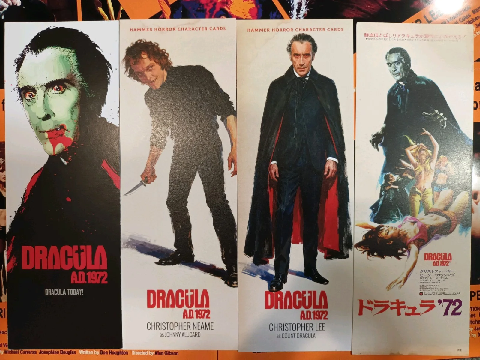 Dracula 1972AD (HammerHorror). 10 rare glossy 10x8ins Lobby Cards/8 Bookmarks., image 3
