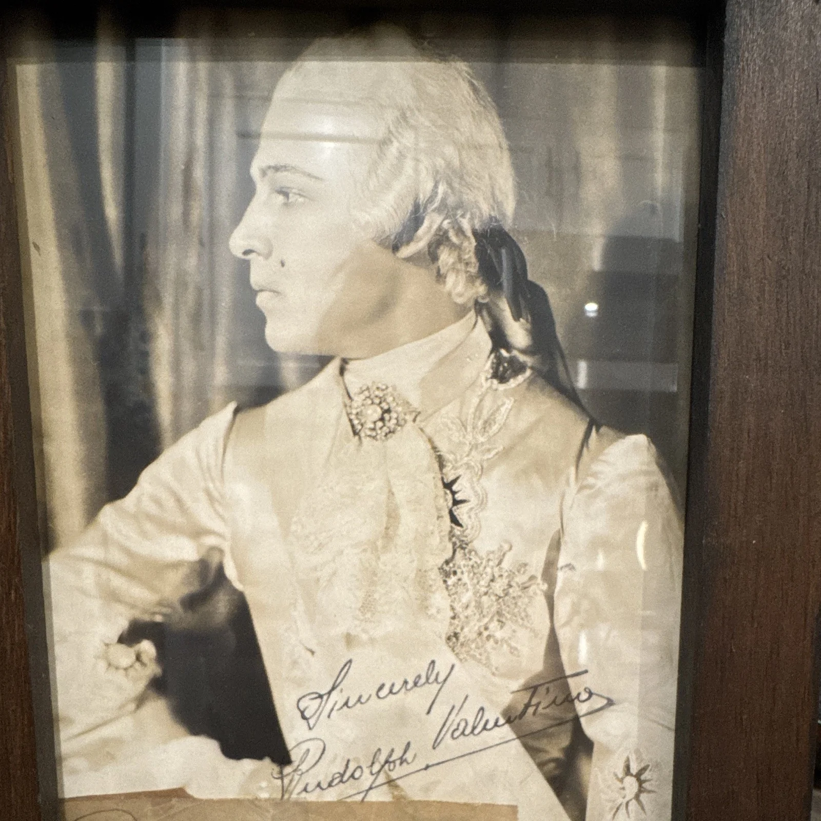 Rudolph Valentino — Rudolph Valentino Original Signed Black & White Movie Photograph Framed