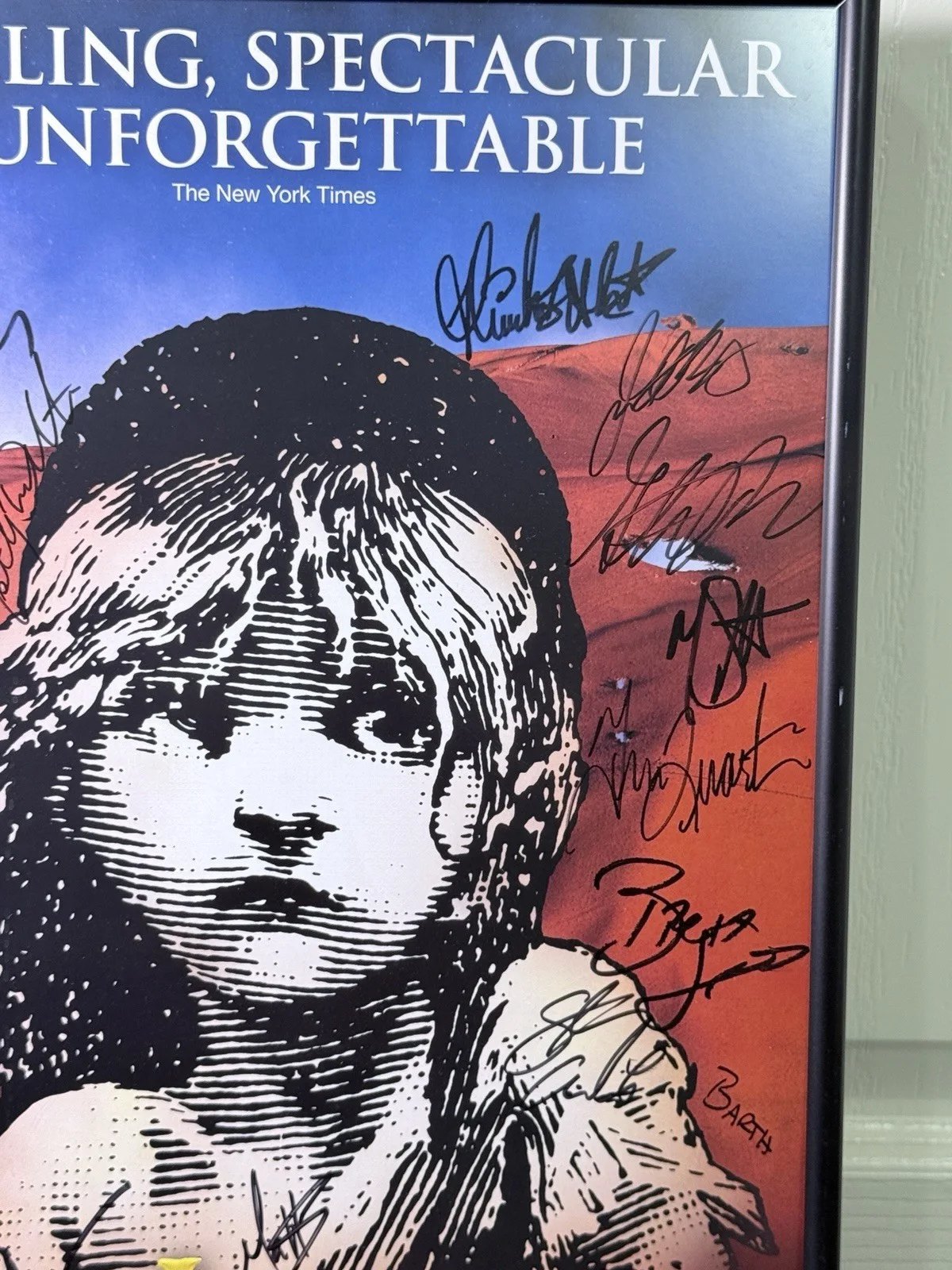 Les Miserables Nick Cartell Autographed Cast Signed Poster ASU 2018, image 3