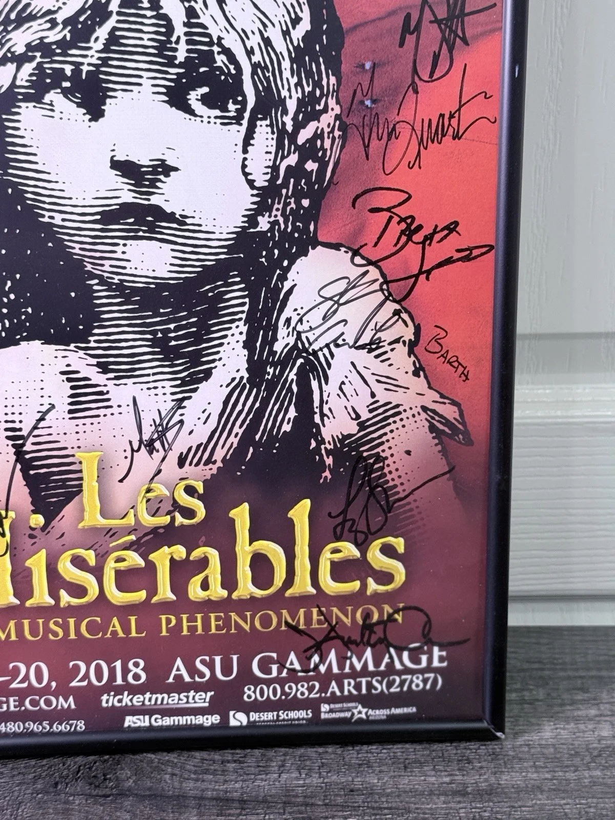 Les Miserables Nick Cartell Autographed Cast Signed Poster ASU 2018, image 4