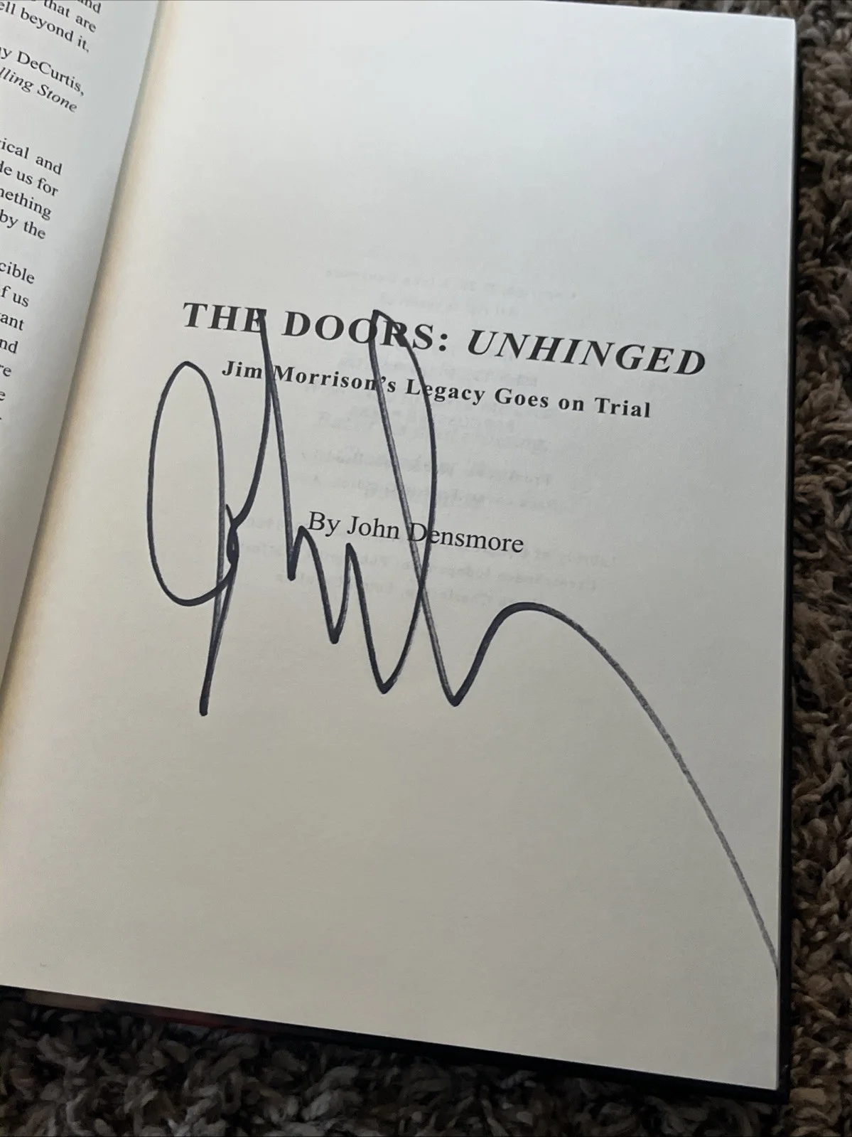 John Densmore *SIGNED* The Doors: Unhinged Book - The Doors - Rock & Roll HOF, image 3