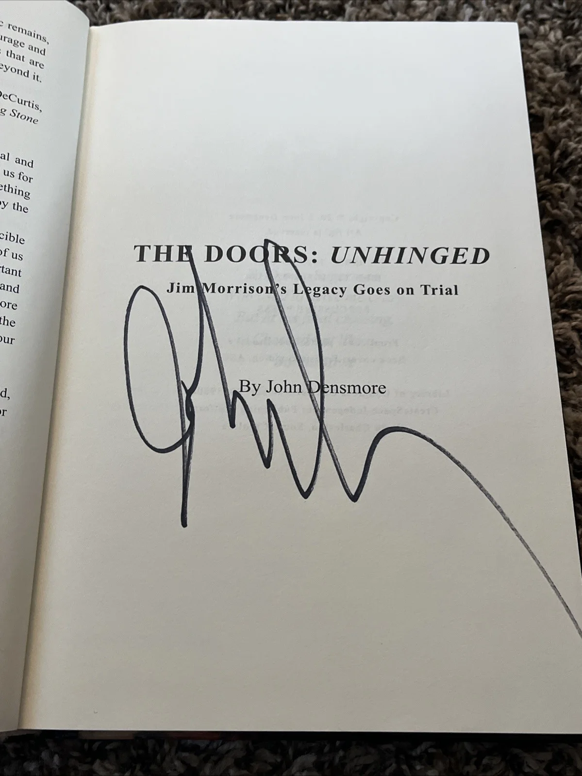 John Densmore *SIGNED* The Doors: Unhinged Book - The Doors - Rock & Roll HOF, image 4