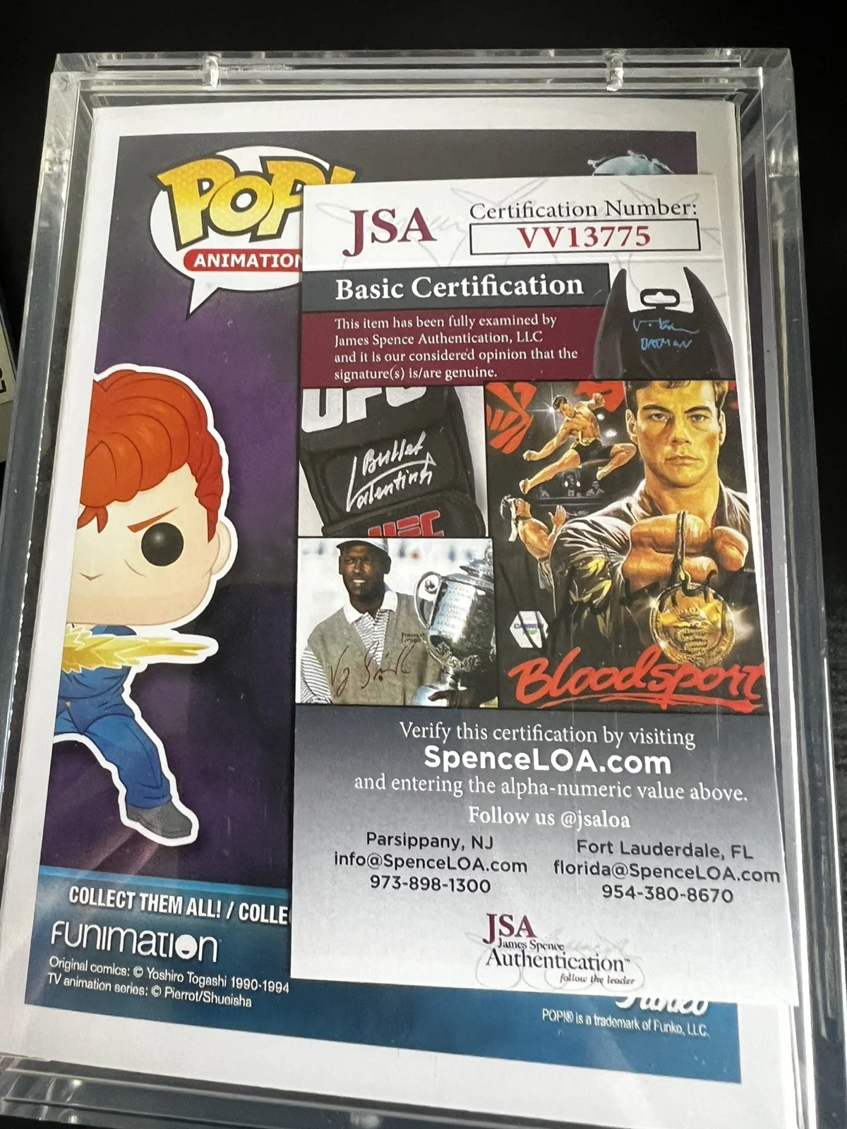 Chris Sabat — Kuwabara Signed Funko Pop 545 Chris Sabat Yu Yu Hakusho Autograph Vinyl JSA COA, изображение 3
