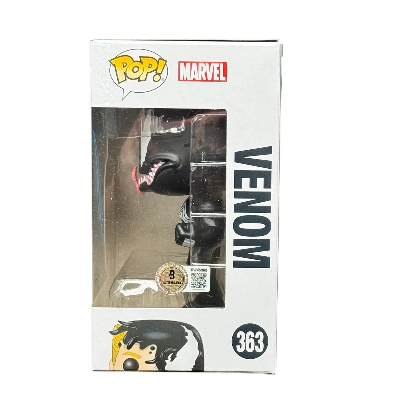 Tom Hardy — Tom Hardy Signed Venom Funko Pop 363 Eddie Brock Marvel Beckett Authentic BAS!, image 2