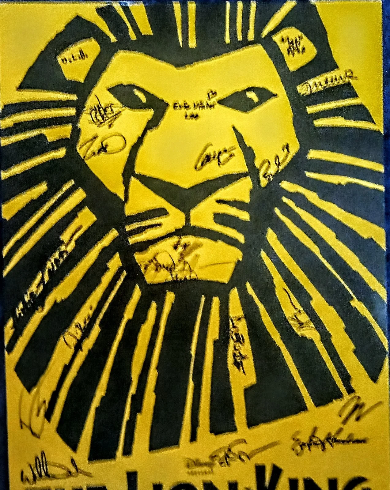 " The Lion King" Cast Signed Lobby Card 14x22, image 2