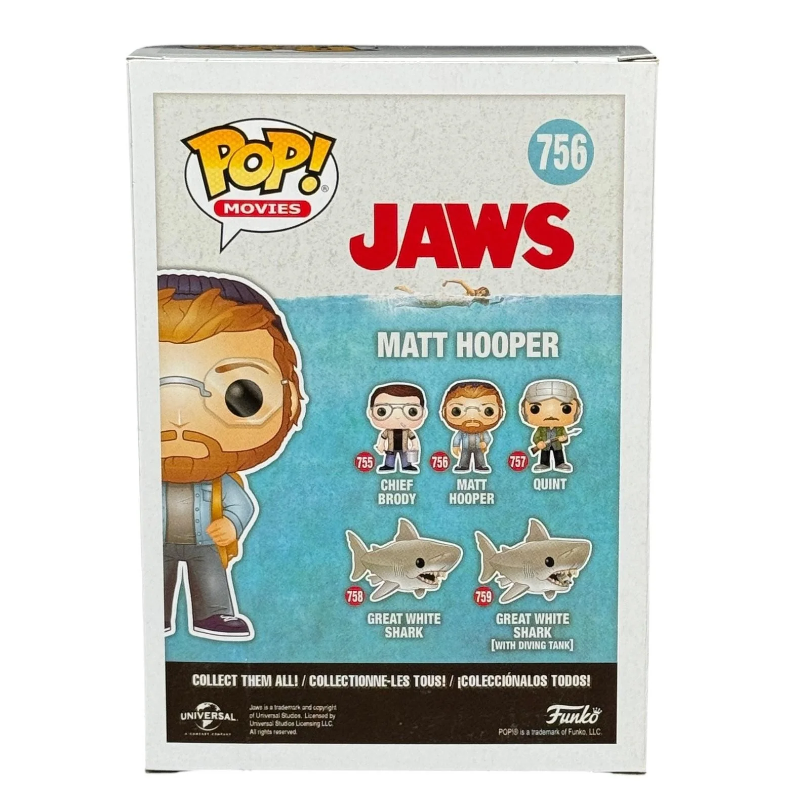 Richard Dreyfuss — Richard Dreyfuss Signed Matt Hooper Funko Pop 756 Jaws Autograph Beckett BAS COA, изображение 3