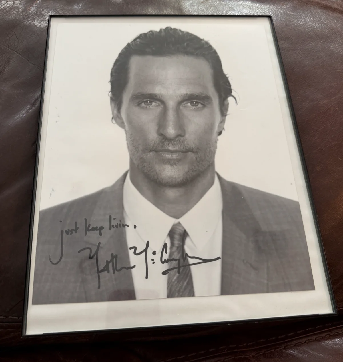 Matthew McConaughey — Matthew McConaughey Framed 8x10 Autographed Signed Photo