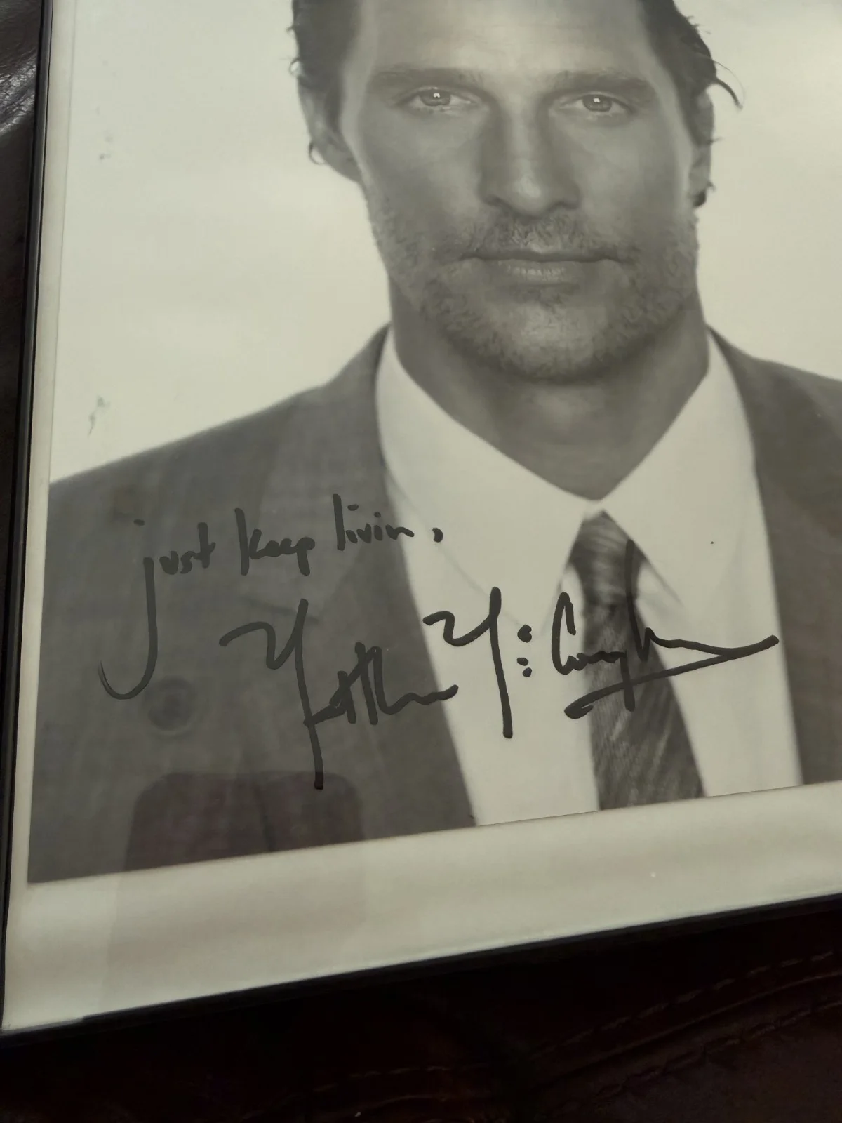 Matthew McConaughey — Matthew McConaughey Framed 8x10 Autographed Signed Photo, image 2