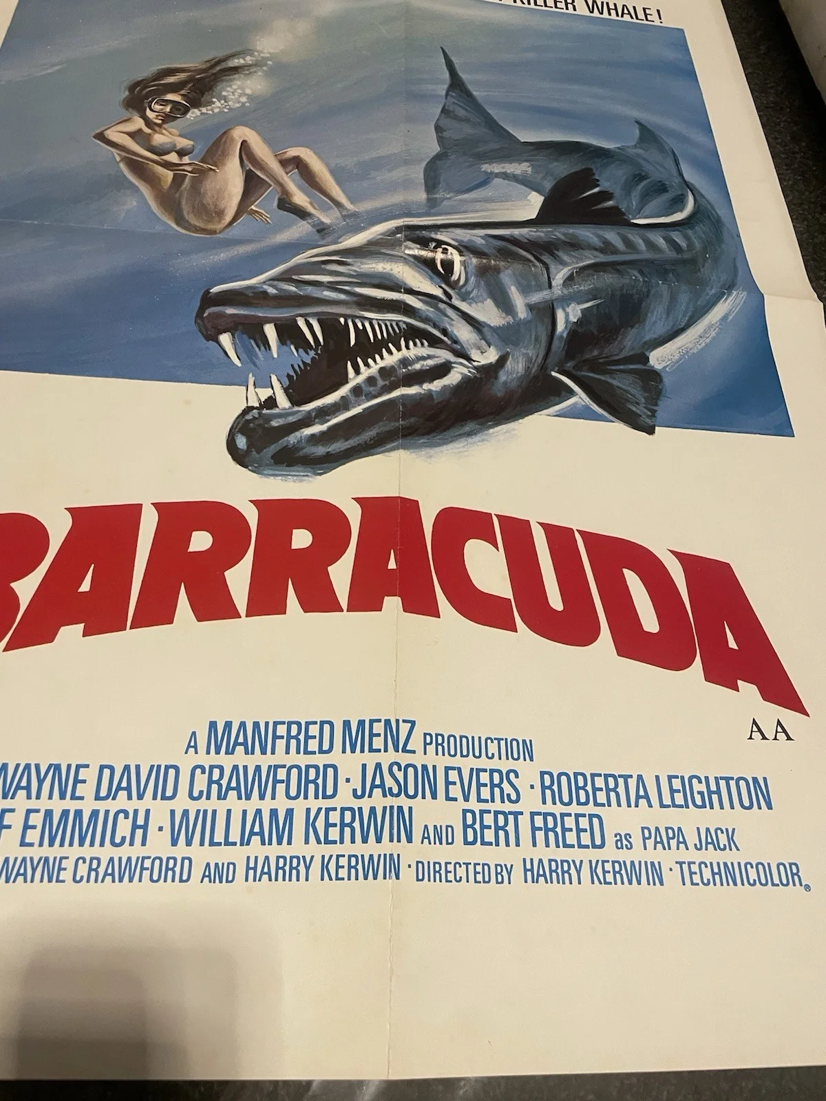 Inglorious Bastards and Barracuda Double Bill Original Uk Quad Cinema Poster, image 2