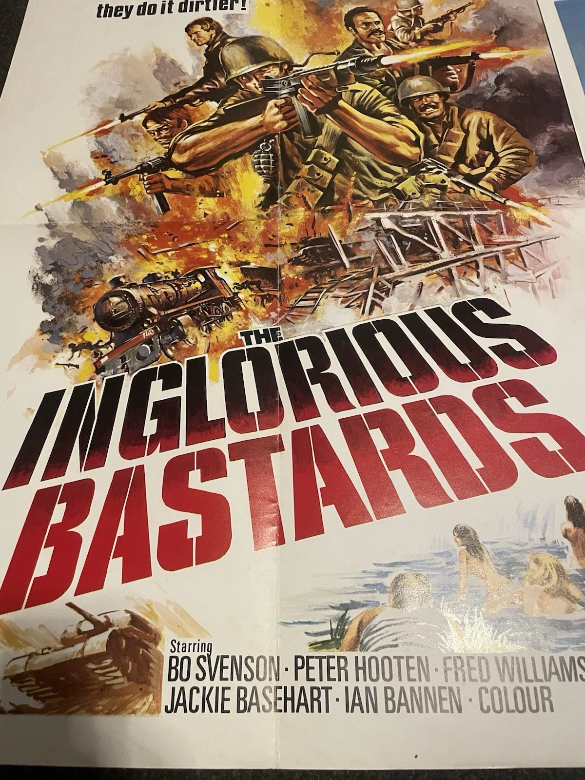 Inglorious Bastards and Barracuda Double Bill Original Uk Quad Cinema Poster, image 3